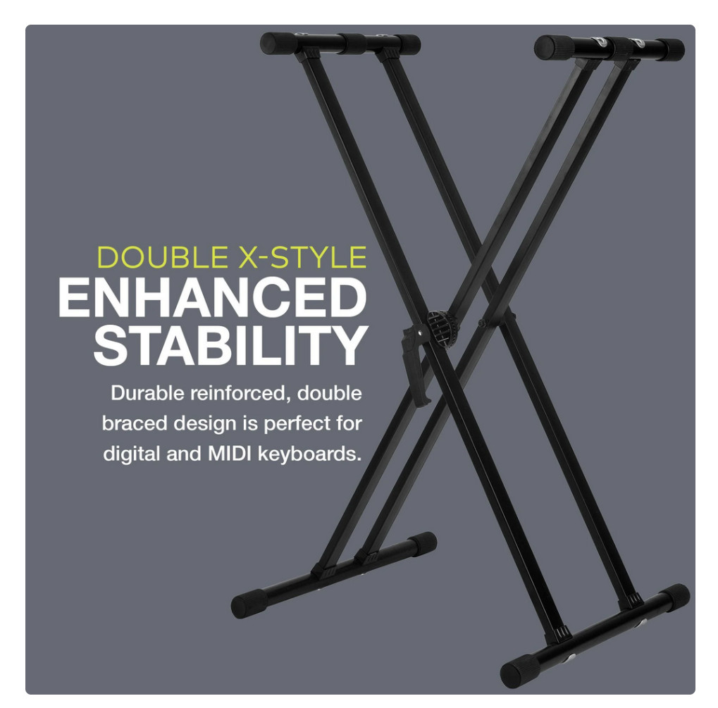 Knox Gear Adjustable Double X Keyboard Stand