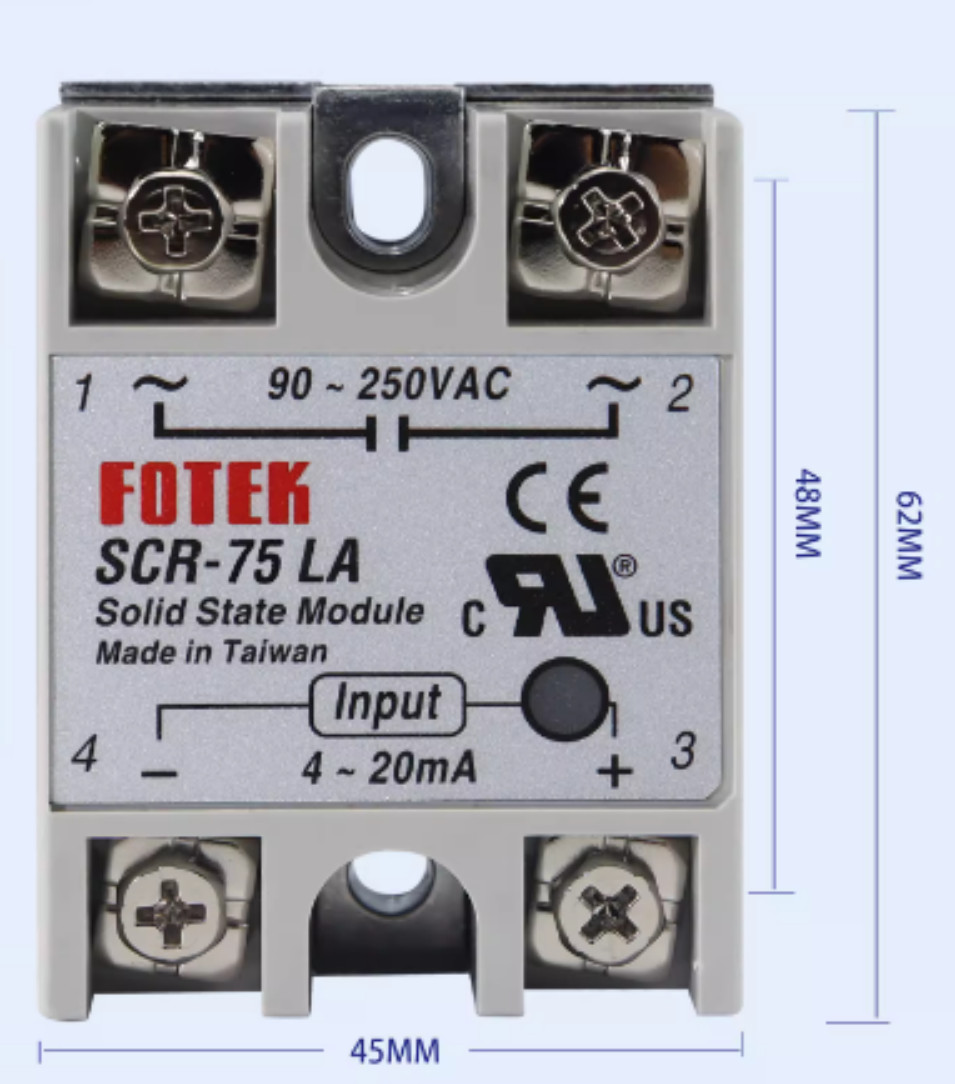 Fotek SCR-75LA SCR75LA Solid State Module 90-250VAC 75A Brand