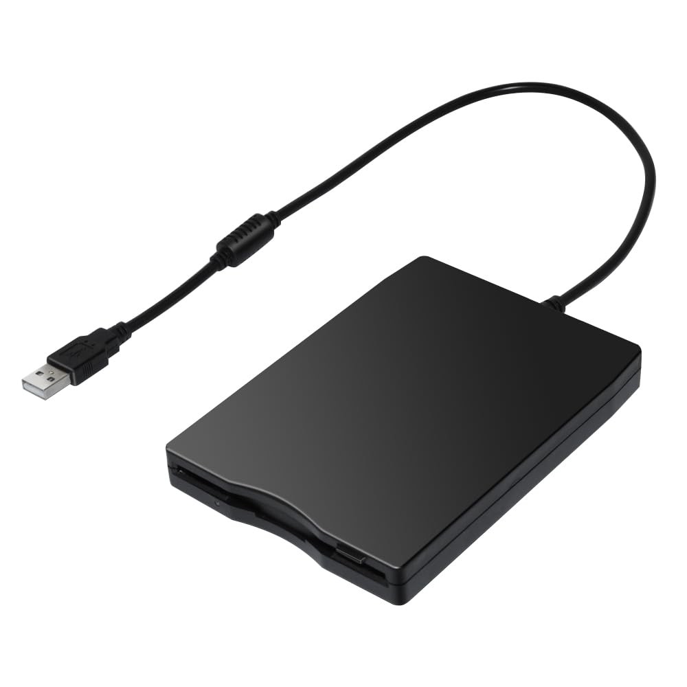 BT144 Slim Black USB External Floppy Disk Drive Plug & Play USB Powered PC