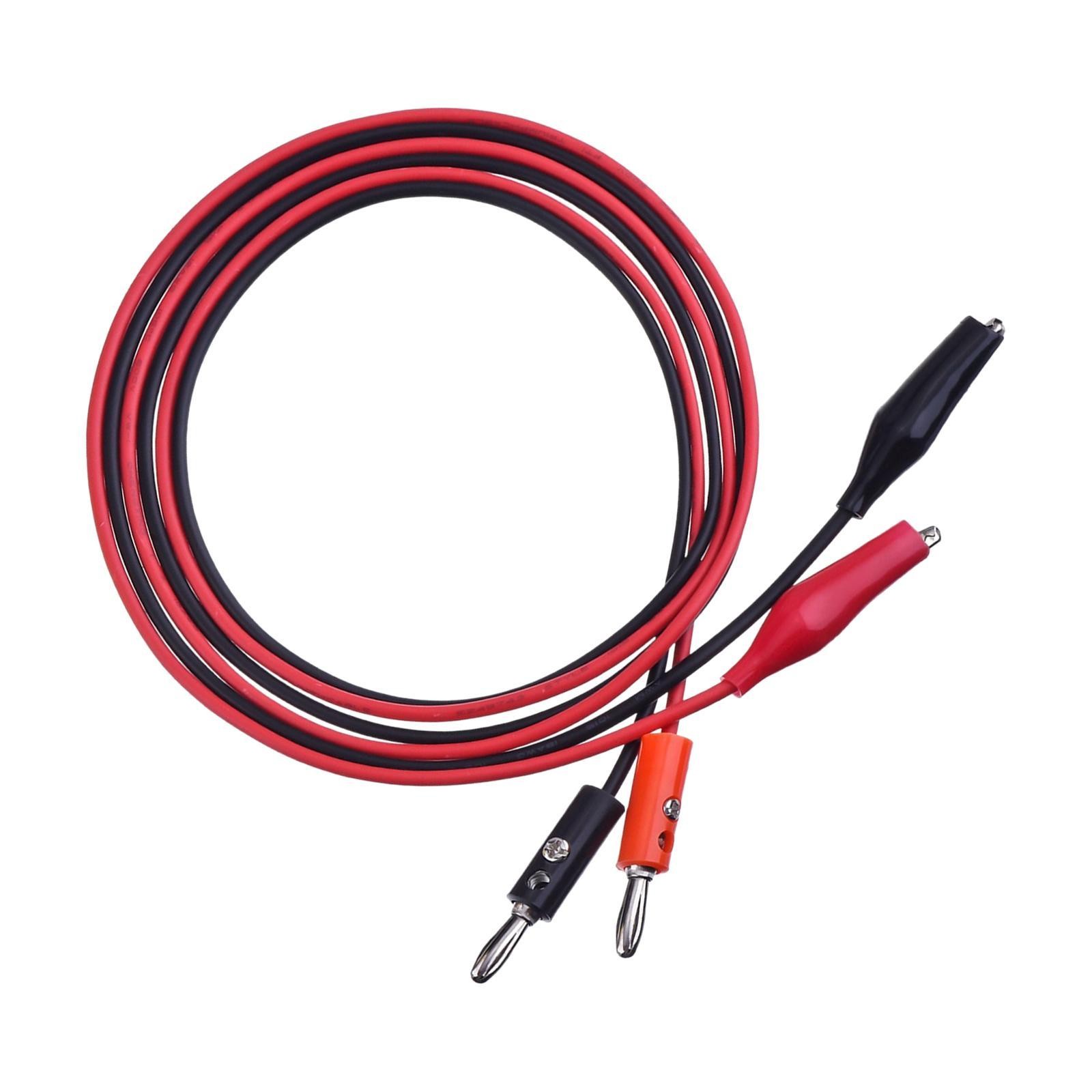 2x Alligator to Banana Plug Banana to Alligator Wire Cable Set for Multimeter 1M