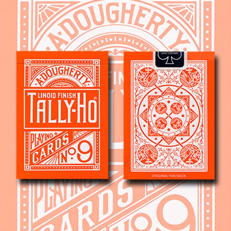 TALLY HO REVERSE FAN BACK ORANGE DECK PLAYING CARDS BY ALOY STUDIOS MAGIC TRICKS