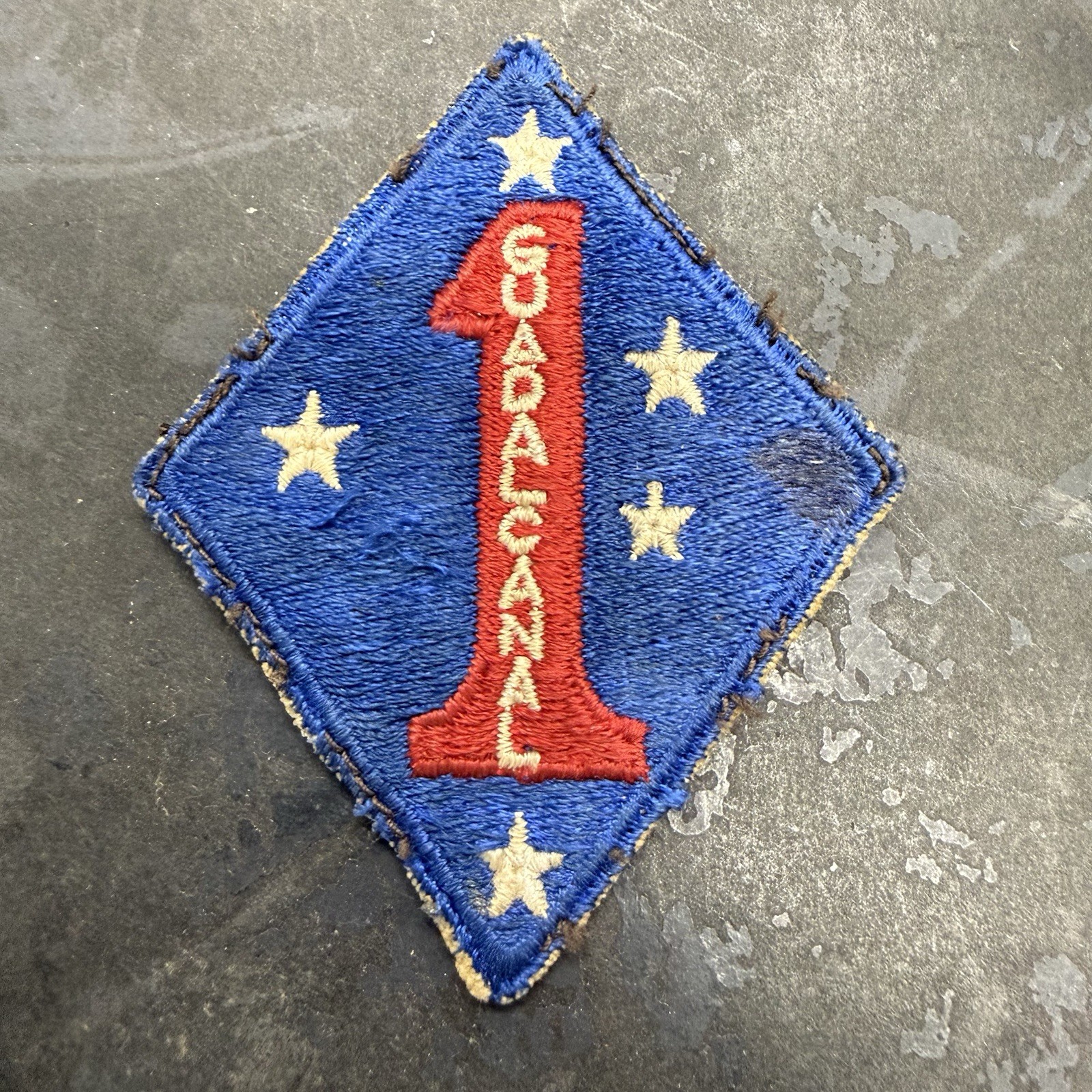 WWII USMC Marine Corps Original 1st Div Guadalcanal Patch