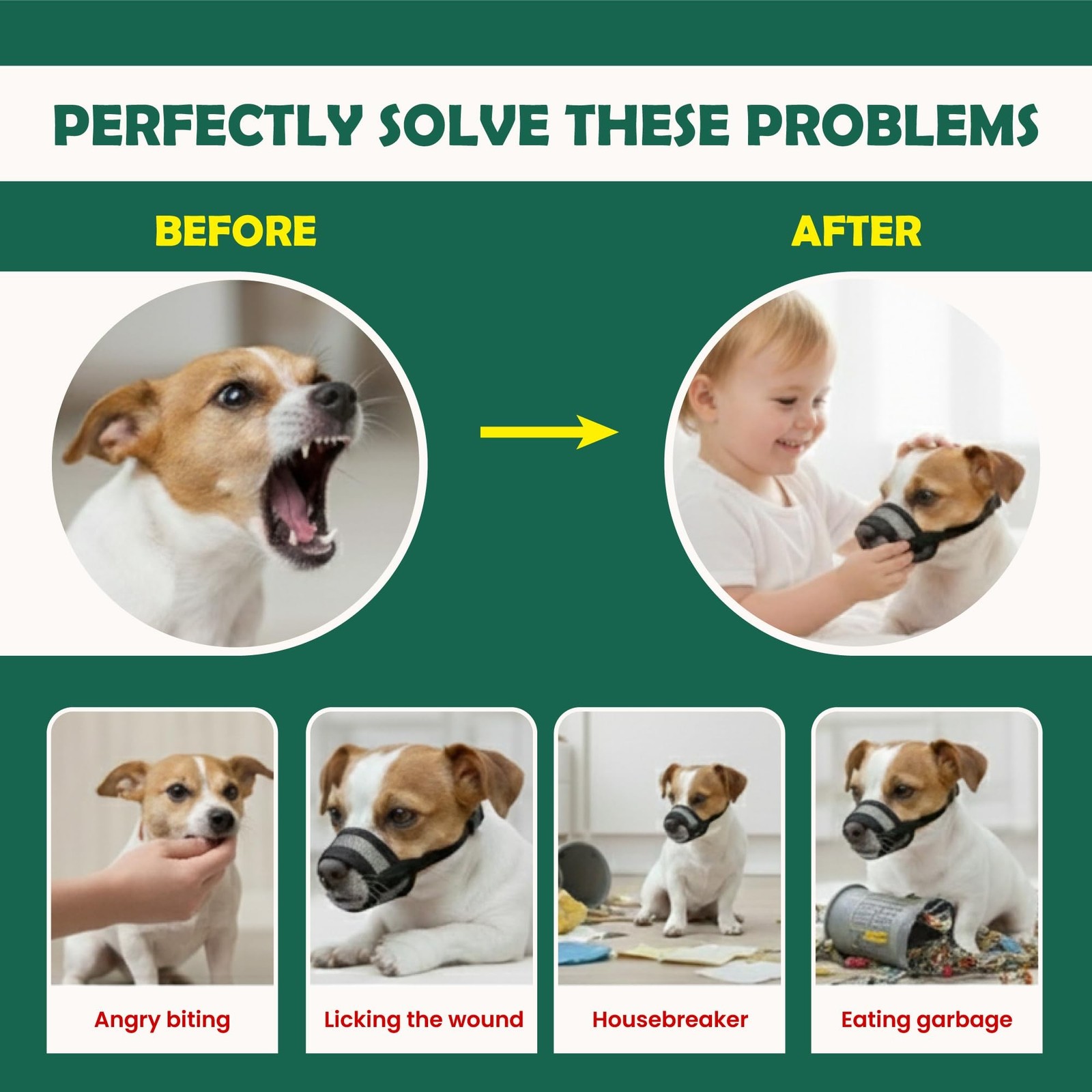 Dog Muzzle Medium Sized Dogs - Soft Muzzle for Medium Sized Dog with Air Mesh...