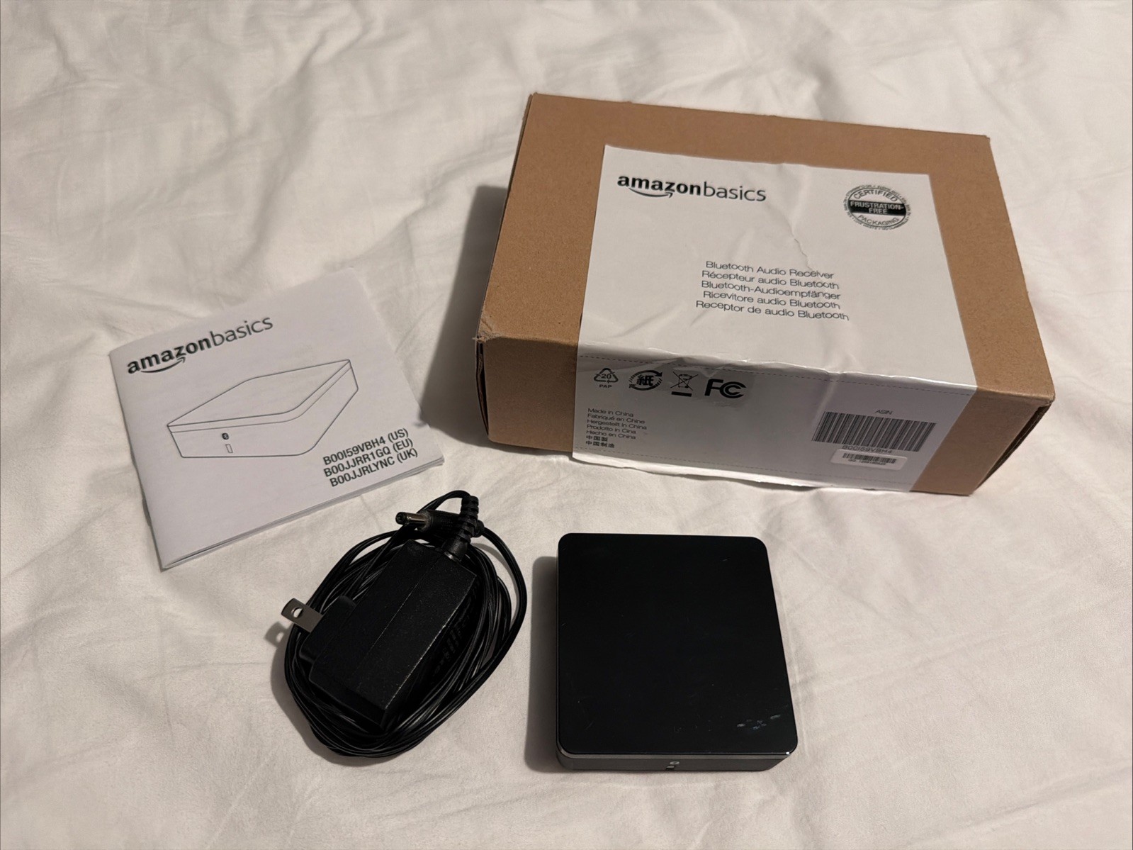 Amazon Basics Bluetooth Audio Receiver Model BTR1 US - Works!