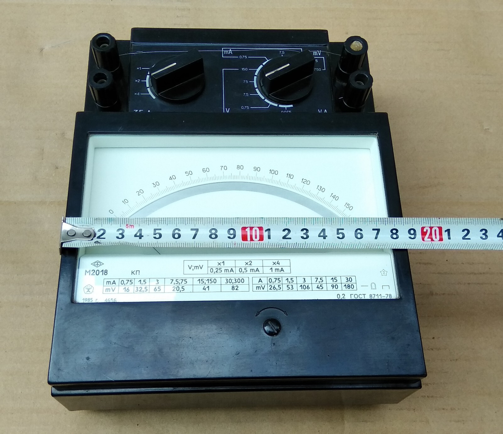 Vintage soviet analog device Voltmeter Ammeter Voltammeter M2018 Bakelite USSR