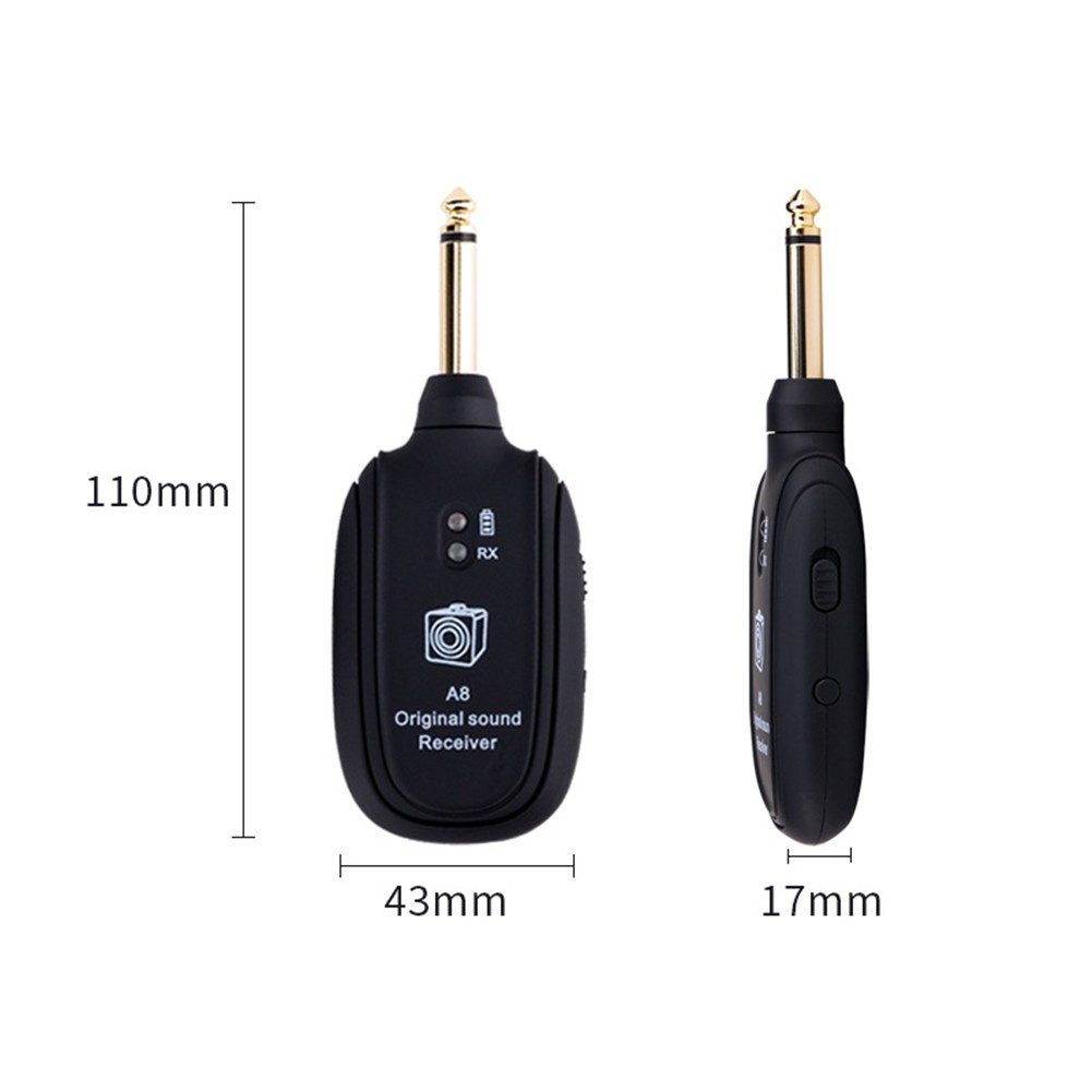 1 Pair Guitar Wireless Transmission System Instrument Audio Transmitter Receiver
