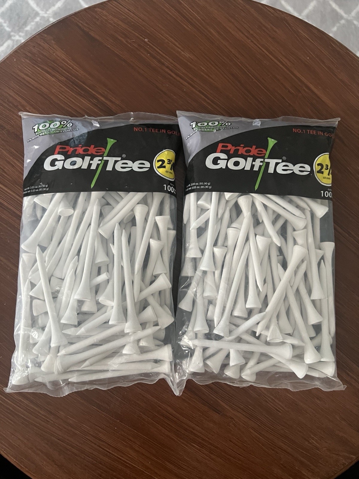 Pride Golf Tee 2-3/4 Inch Golf Tees 100 Count 2 Pack White Golf Tees for Golf
