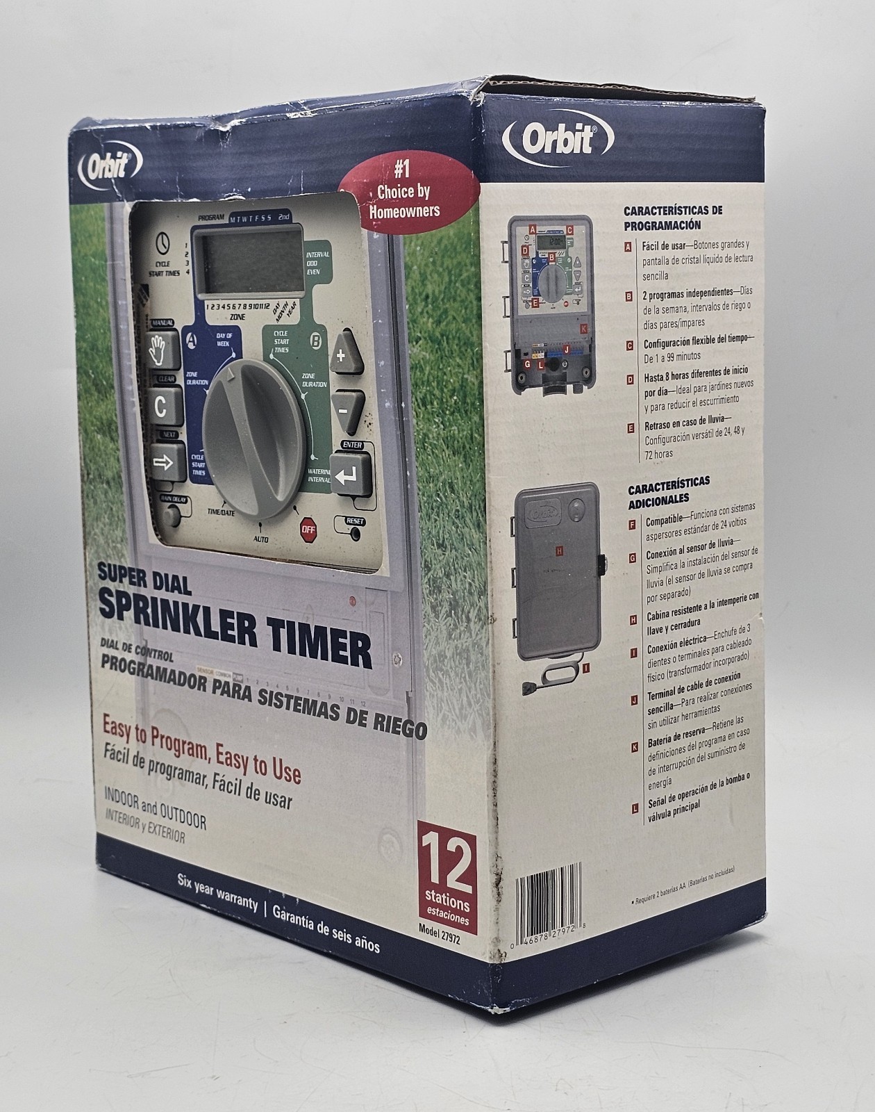 NOS Orbit Watermaster 12 Station Super Dial Sprinkler Timer Model 27972
