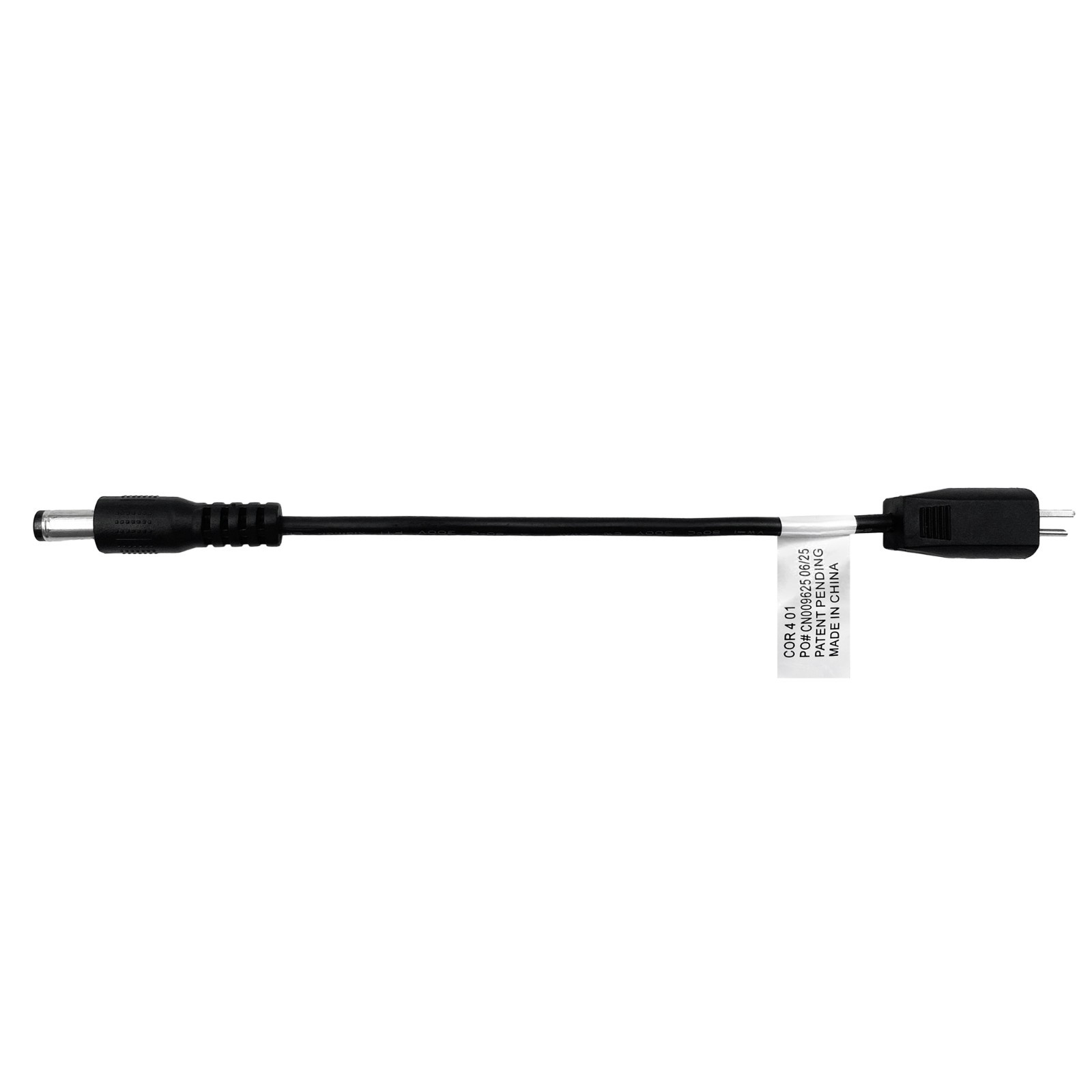 Raffel Conversion Cable Round Barrel Plug to 2 Pin Male Connector Model COR 4 01