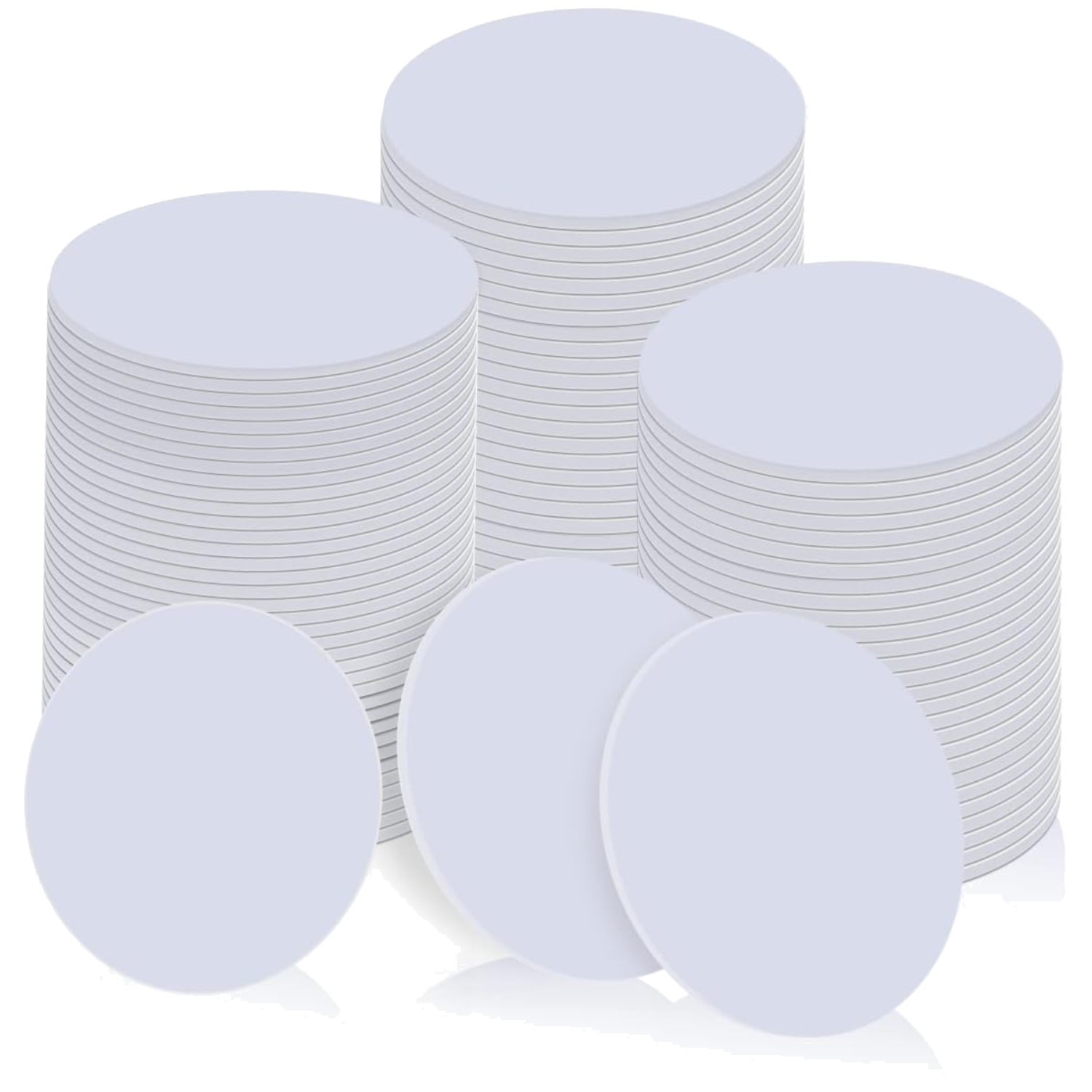 100 NTAG215 NFC Cards, White NFC Coin Tags - 30mm