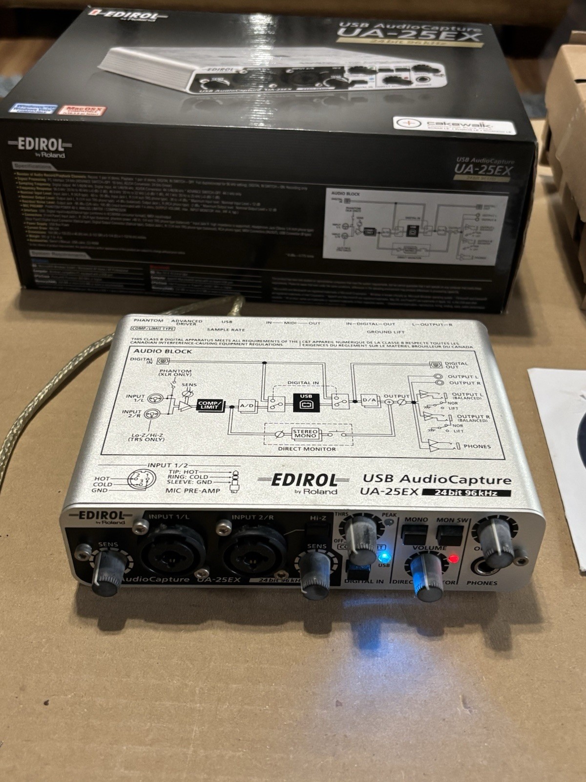 Roland Edirol UA-25EX USB Audio Capture Interface 24Bit / 96kHz