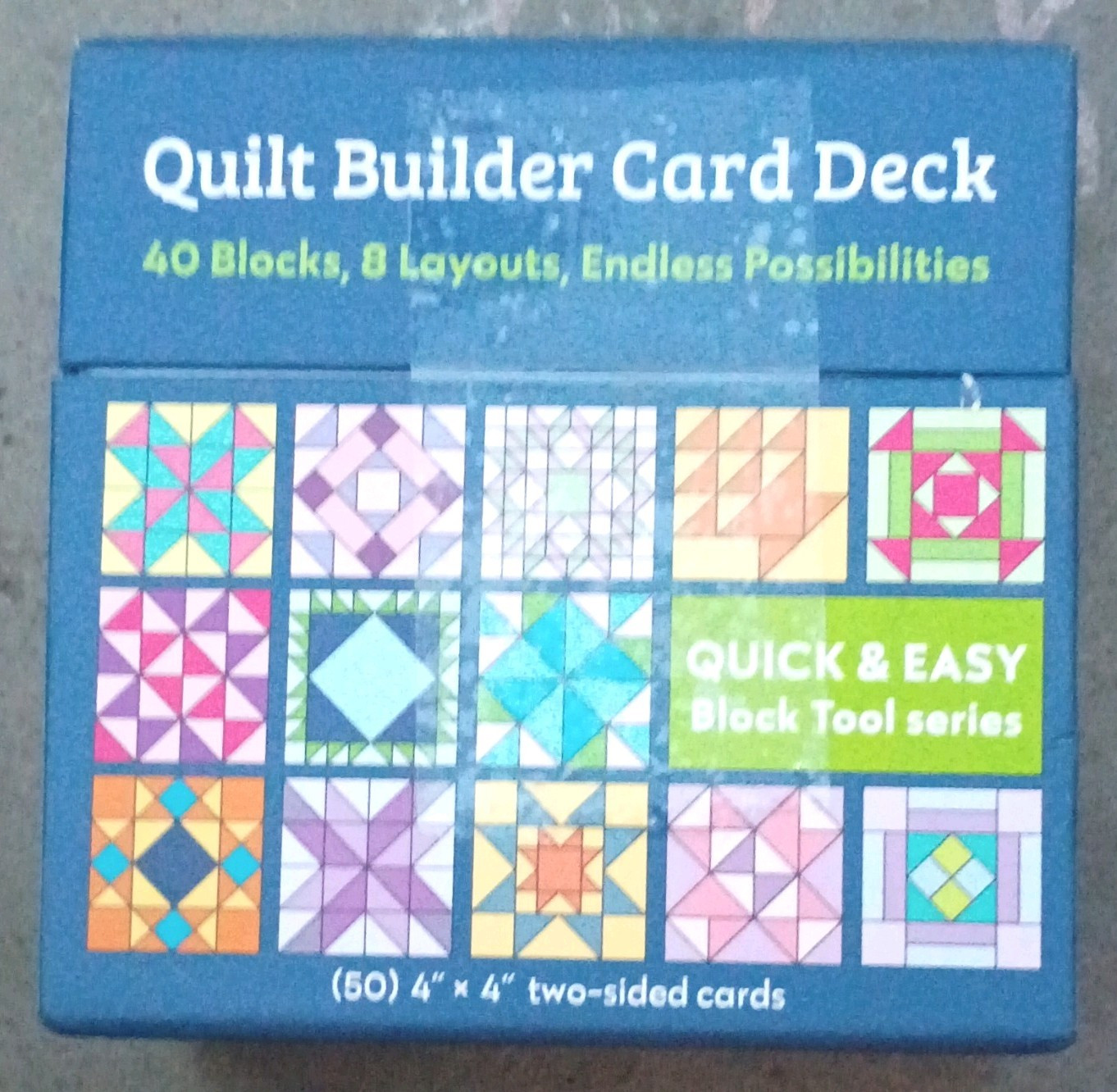 C&T Publishing Quilt Builder Card Deck Quick & Easy Block Tool Series, 60 Cards