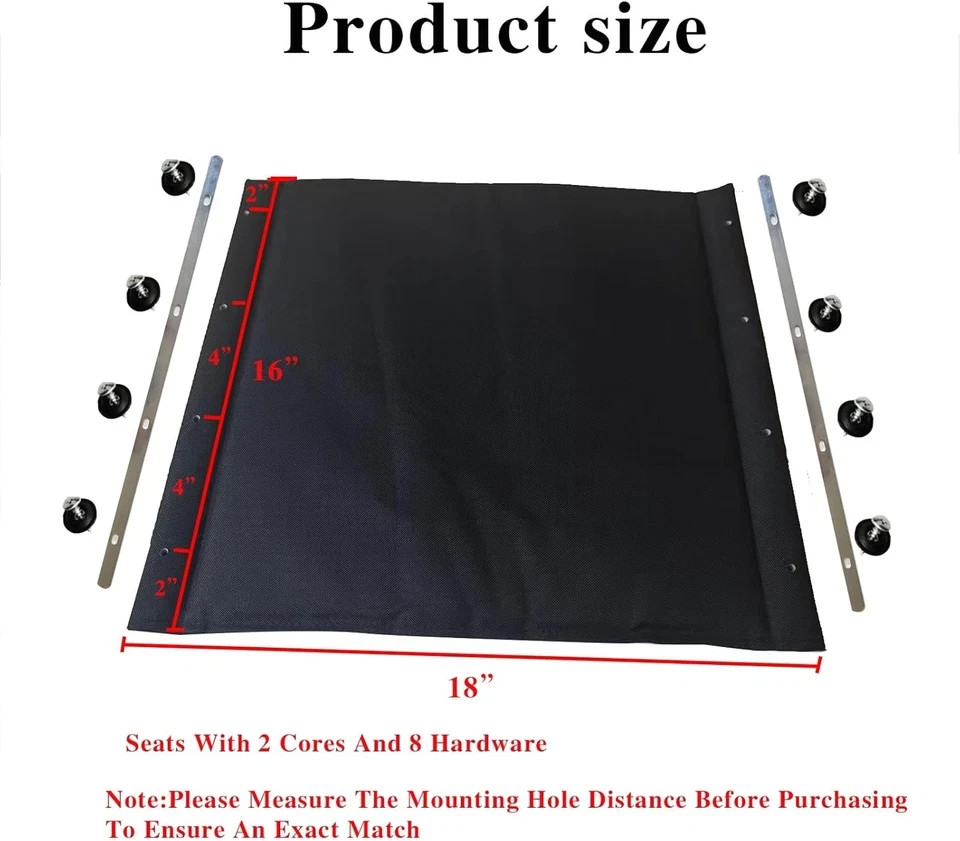 Universal 18" Wheelchair Replacement Seat - Durable Nylon Upholstery 18x16