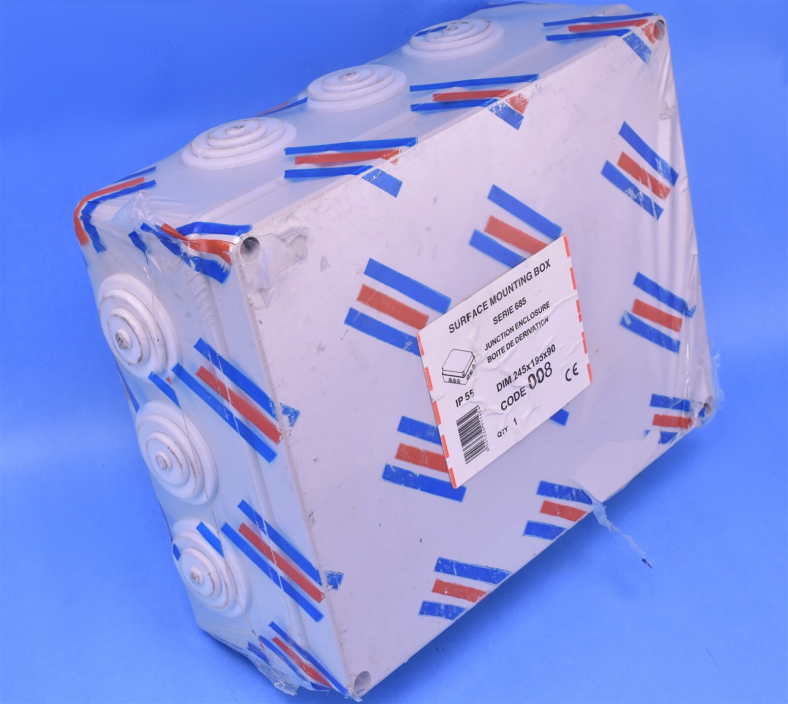 Junction Box Enclosure: Scame SCABOX Series 685 IP55 9.5" x 5.5" x 3.5"