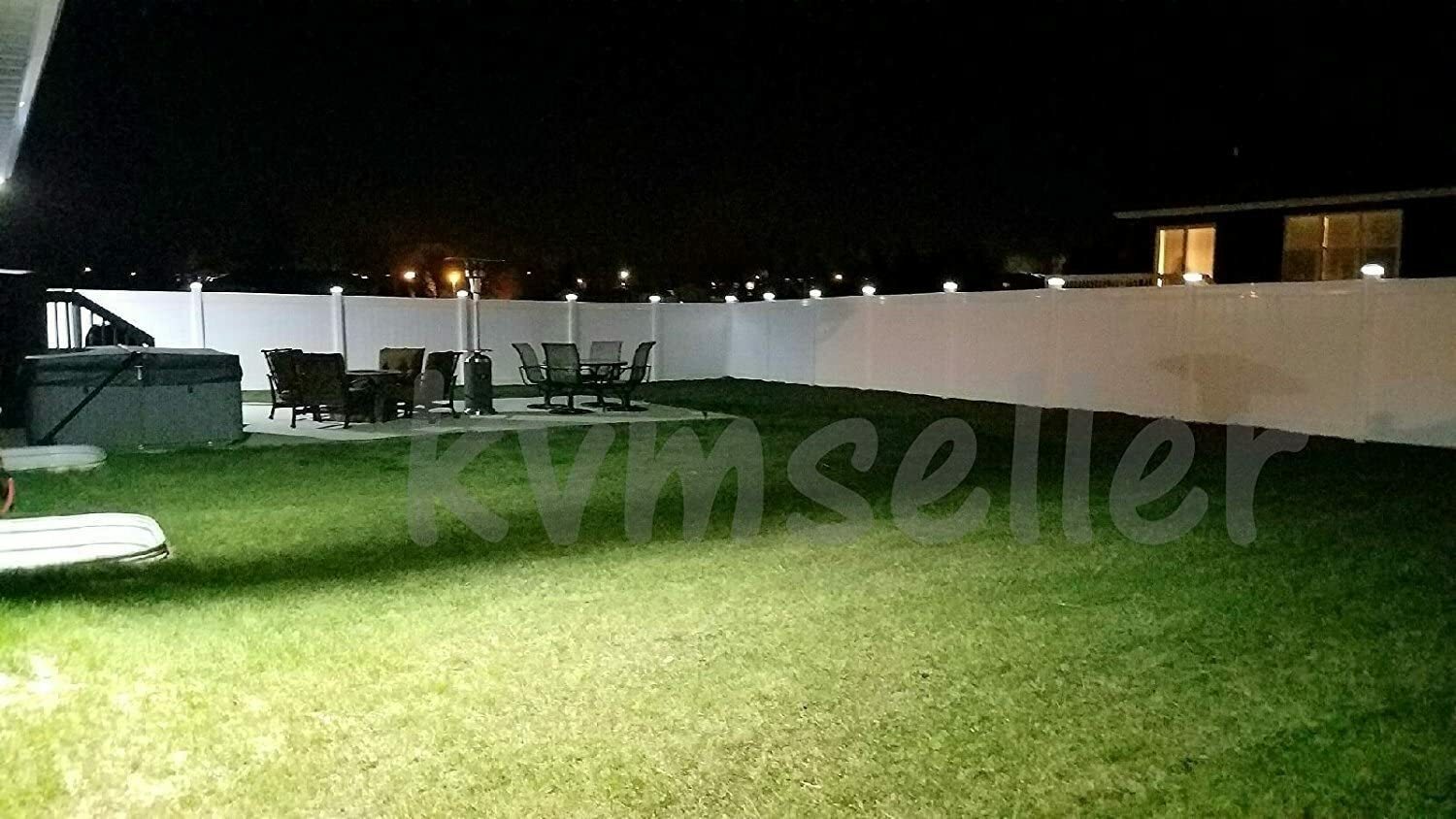 4PK White / Black / Copper / Silver 5" x 5" Solar Post Deck Cap Fence LED Light