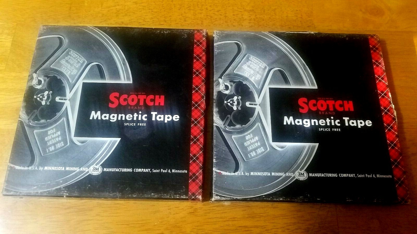 Lot of 2 Vintage Scotch Brand Magnetic Tape Reel-To-Reel  1/4" x 1200'