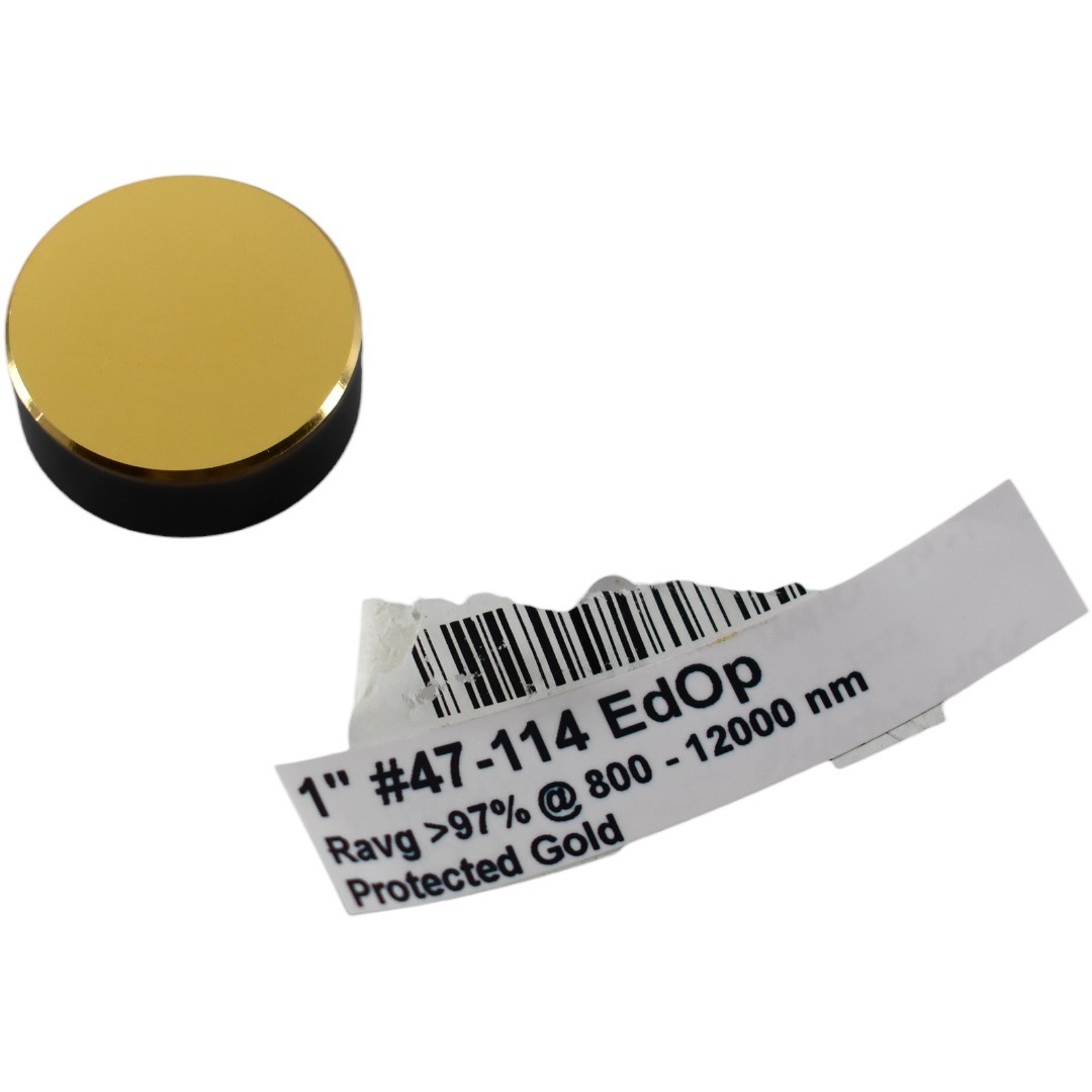 Edmund Optics 47-114 1 Inch Protected Gold Flat Metal Substrate Mirror 25.4mm