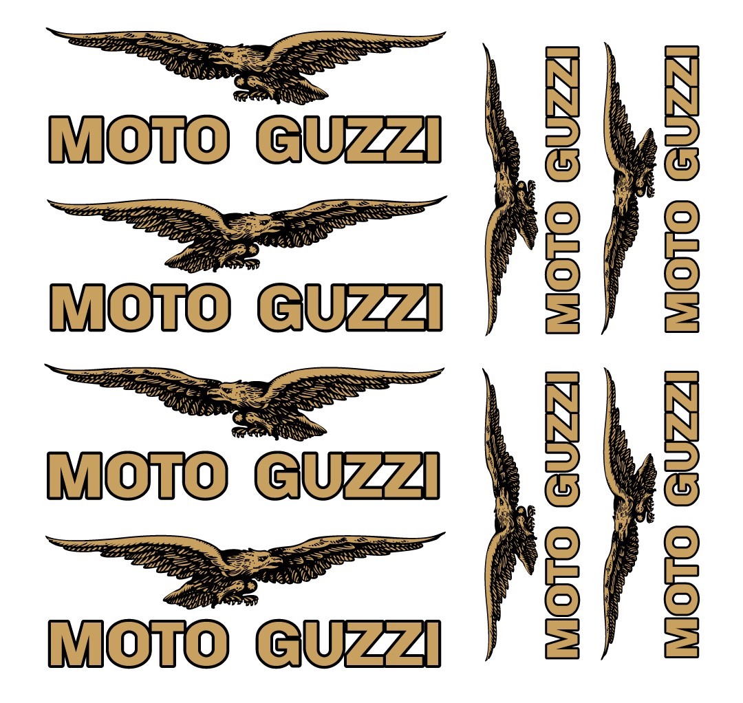 FE kit MOTO GUZZI stickers decal set GOLD SILVER WHITE