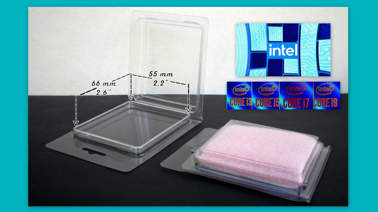 25 - Intel Processor-CPU Packing Case for i9 i7 i5 LGA1700 + Anti-Static Foam