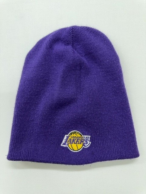 Purple Unisex Knit Basketball Beanie with Embroidered Team Logo Casual New