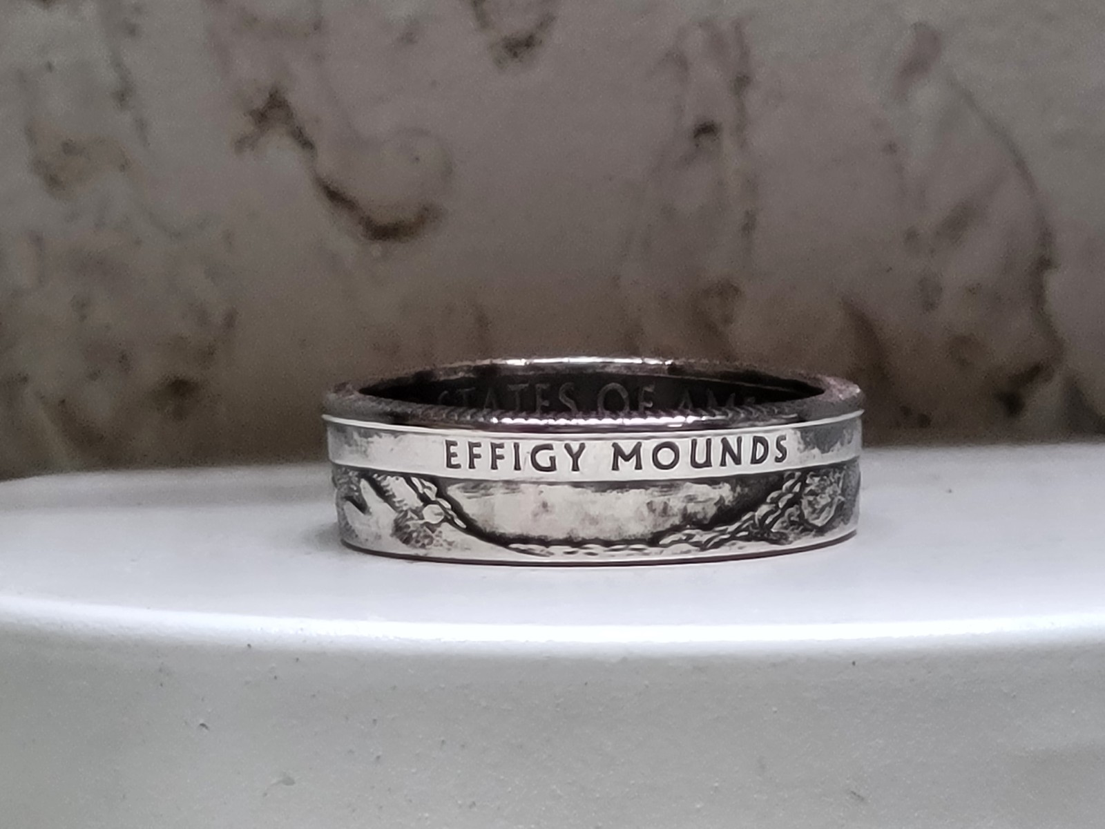 EFFIGY MOUNDS, IA. - Size 9   State Quarter Coin Ring
