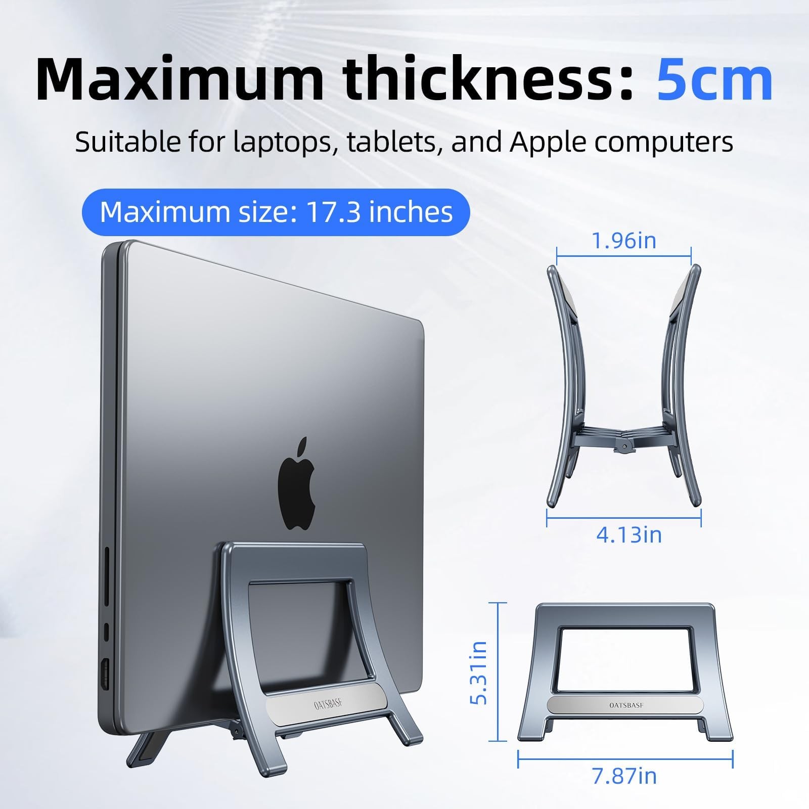 nediea Vertical Laptop Stand,Gravity Auto Lock Computer Stand, Stand...