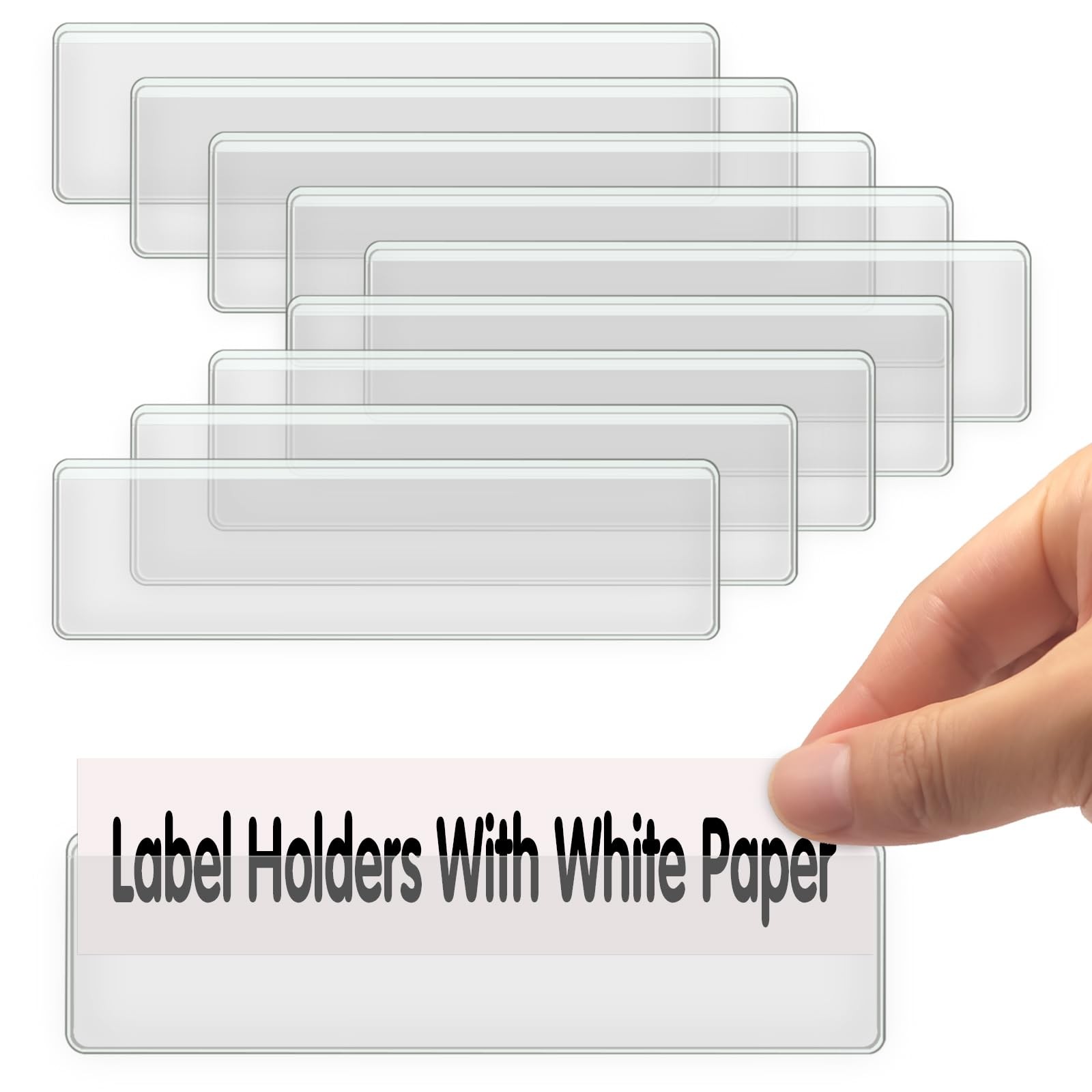 Self Adhesive Label Holders Adhesive Shelf Tag for Supermarket Bookshelf Kitchen