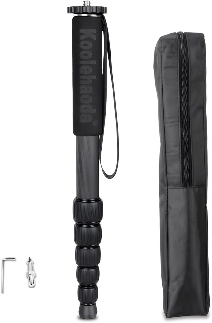 Carbon Fiber Monopod,6-Section Portable Compact Camera Monopod Monopod Stick.