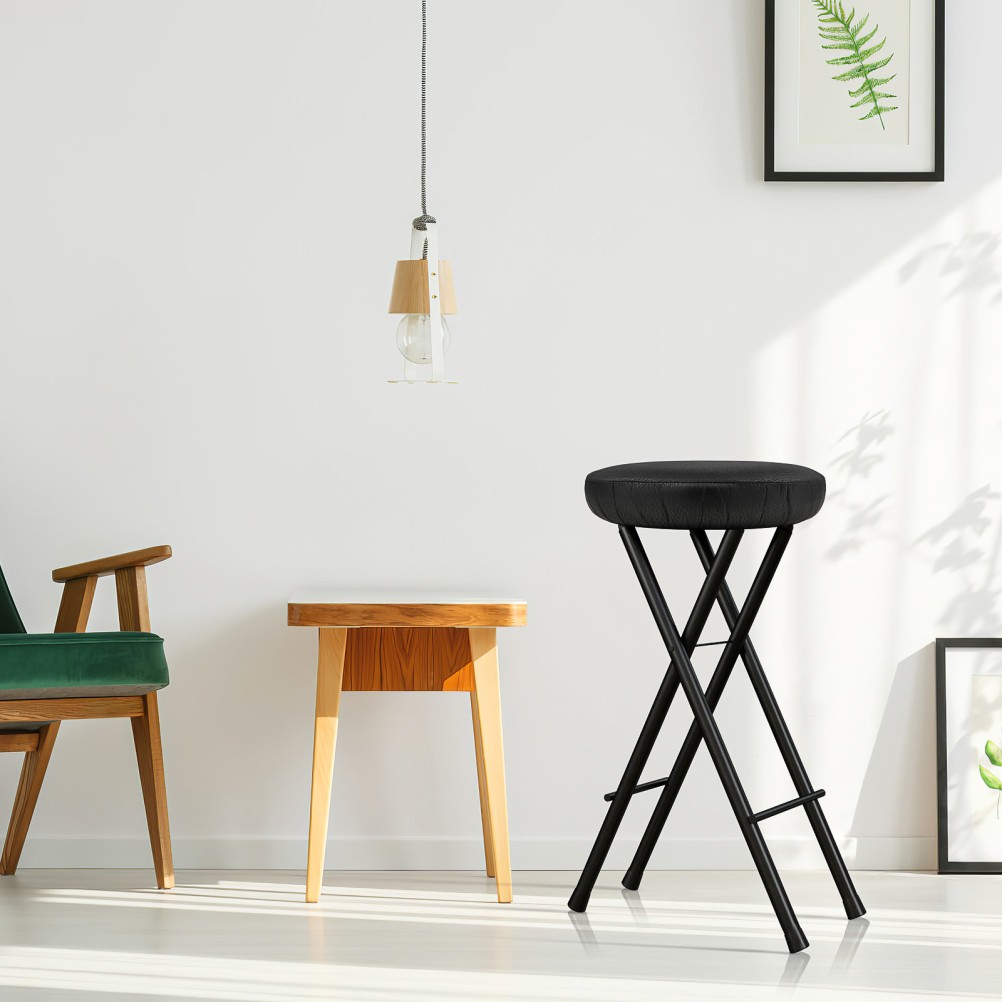 Elastic Round Stool Cover Thick Cotton Polyester Fiber Seat Cushion Protector
