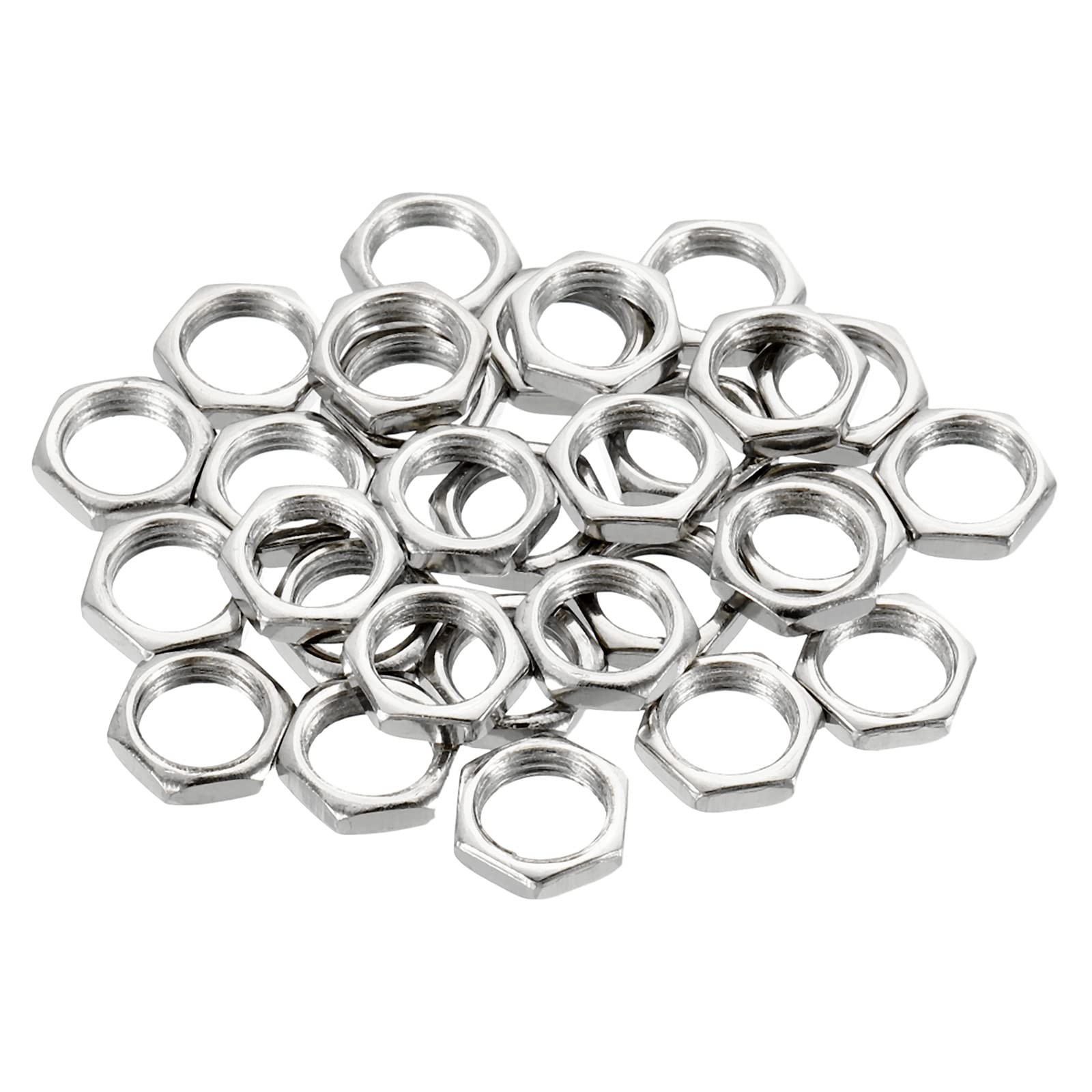 PATIKIL M8 x 0.75 Steel Hex Nuts, 30 Pack Metric Thread Zinc Plated Finished ...