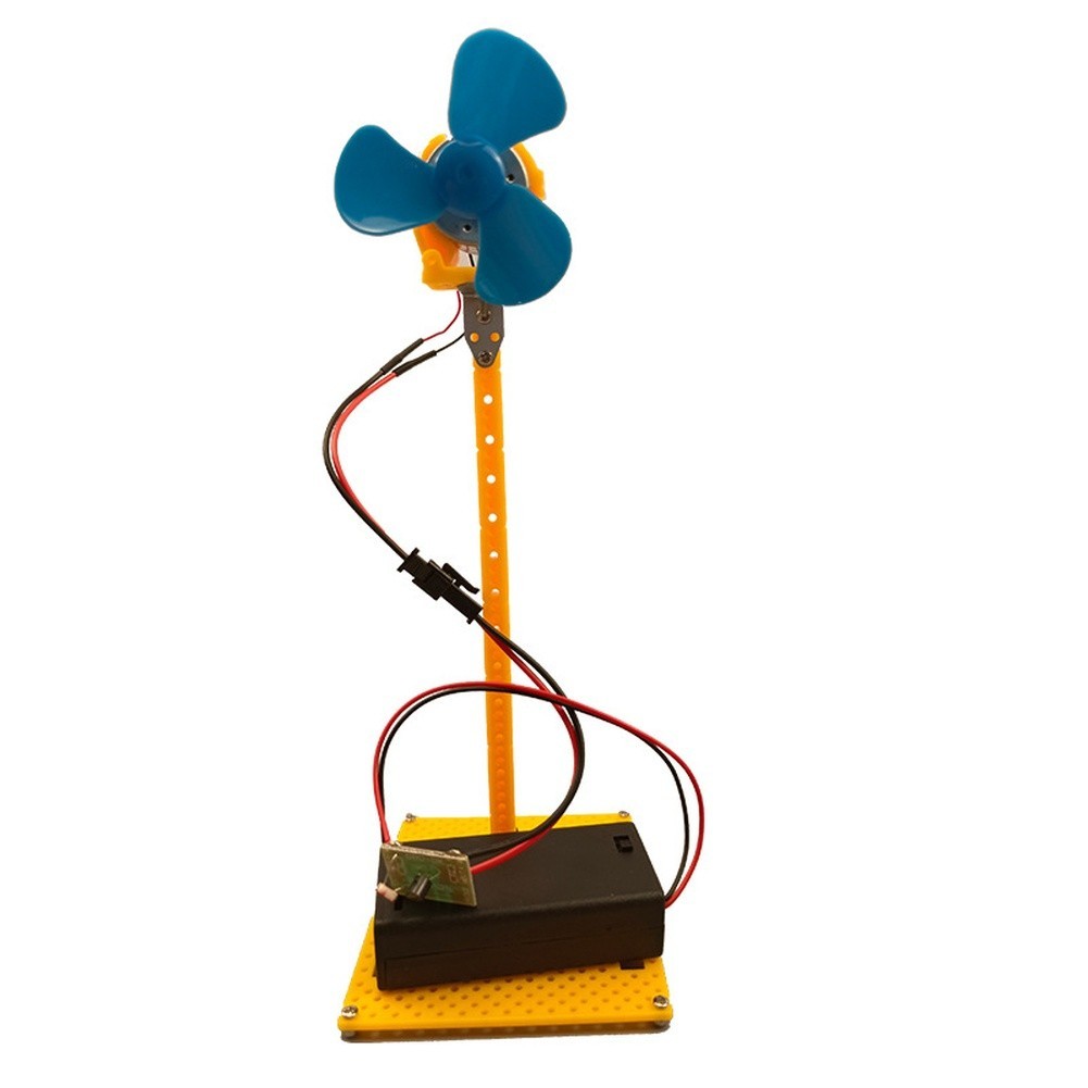 Physics Learning Kit Solar Powered Light Controlled Fan Model ABS Blue