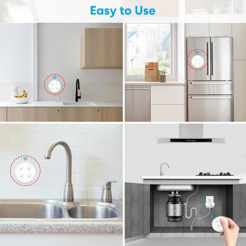 didikit Garbage Disposal Wireless Switch Kit, Sink Top Waste Disposal On/Off ...