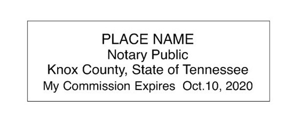 State of Tennessee l Rectangle Self-Inking Notary Public Stamp - Tennessee