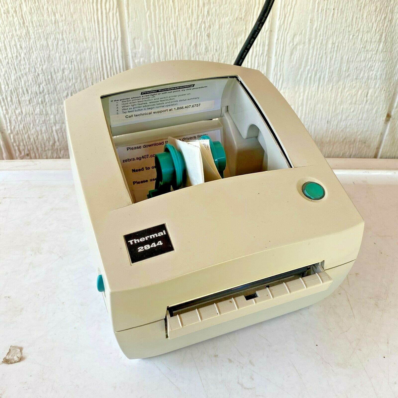 Zebra LP2844 Thermal Shipping Label Barcode Printer No Dome