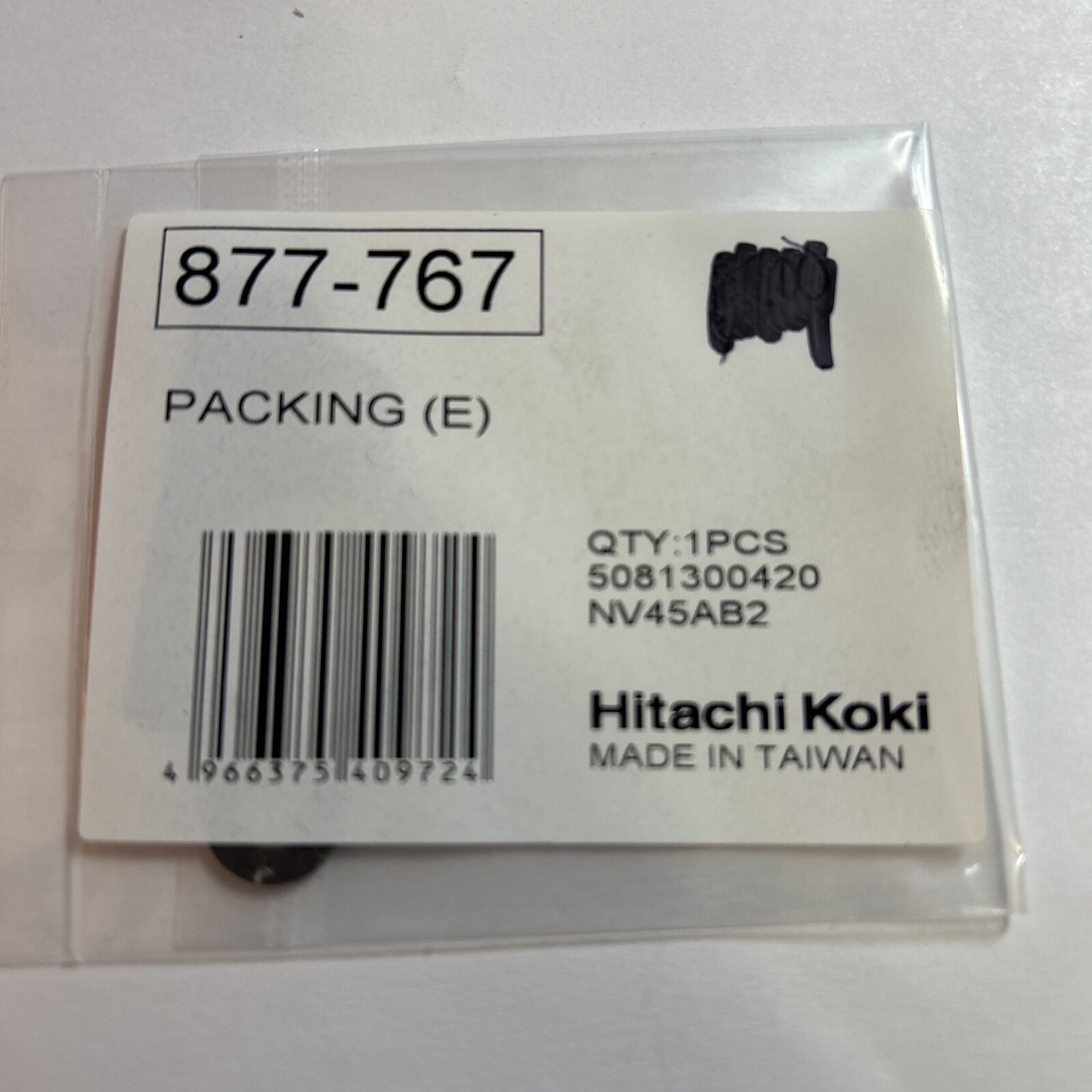HITACHI 877-767 PACKING (E) GASKET NV45AB2 METABO NEW NIB
