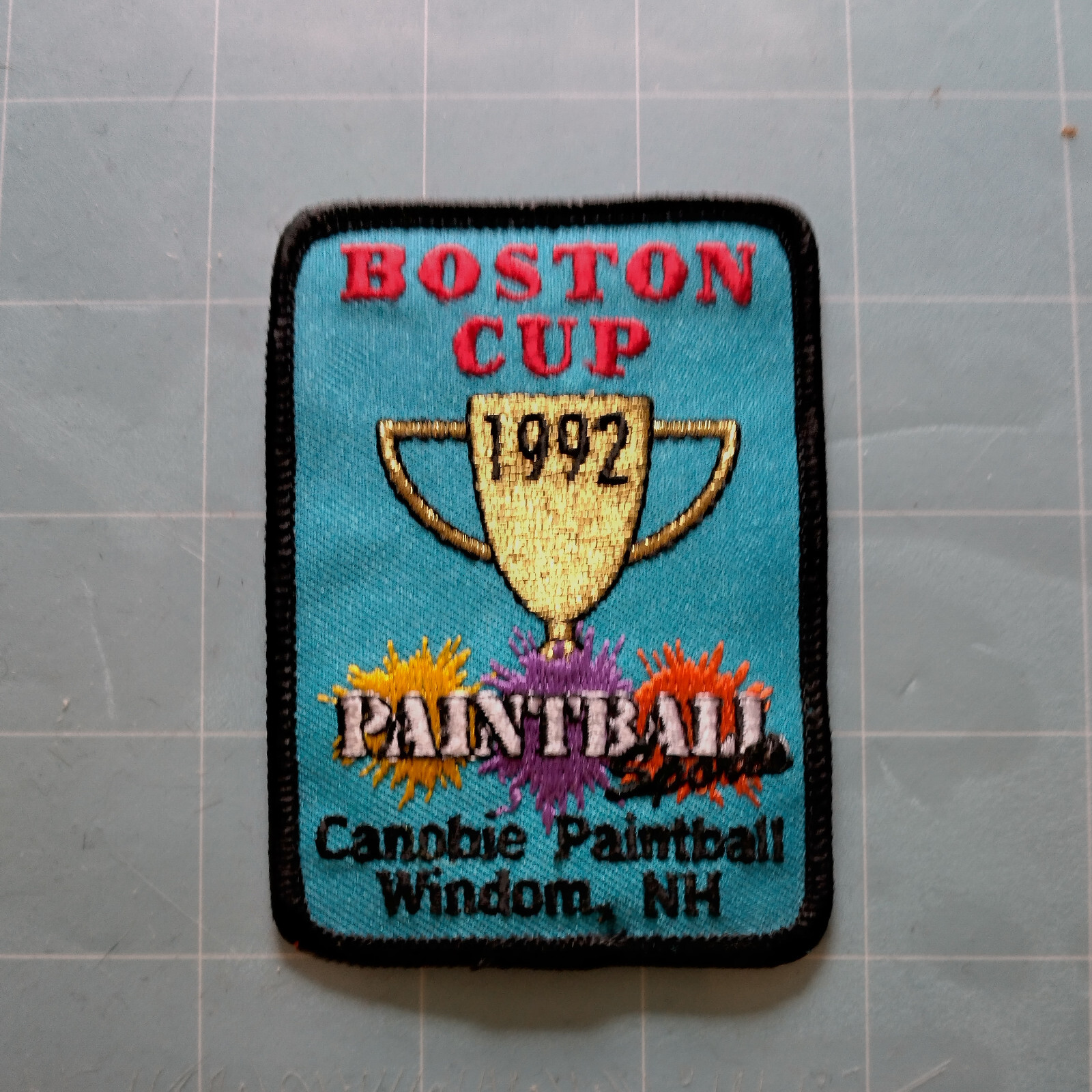 Boston Cup 1992 Paintball Sports Canobie Paintball Windon NH Patch size 3x3.5