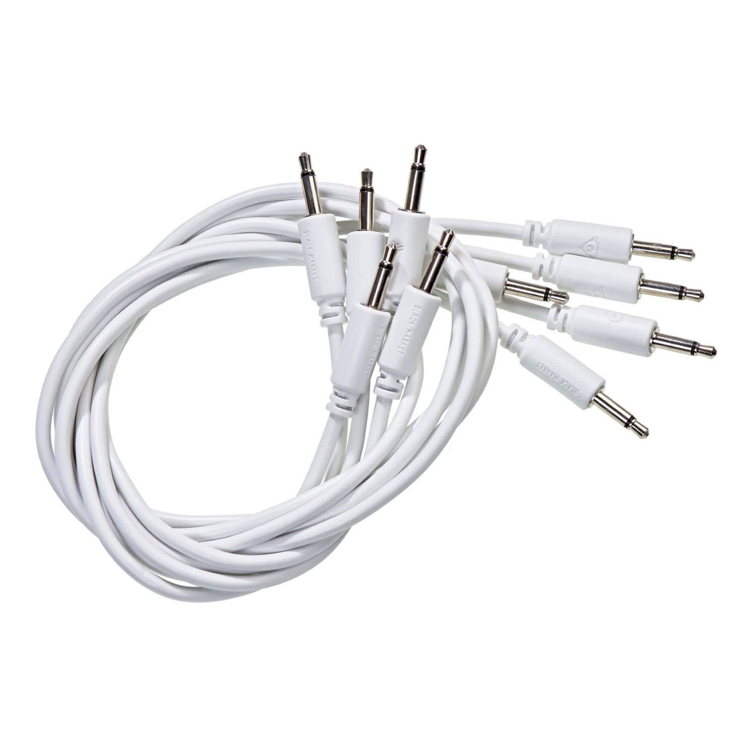 Black Market 40" 3.5mm Patch Cable 5-Pack - White