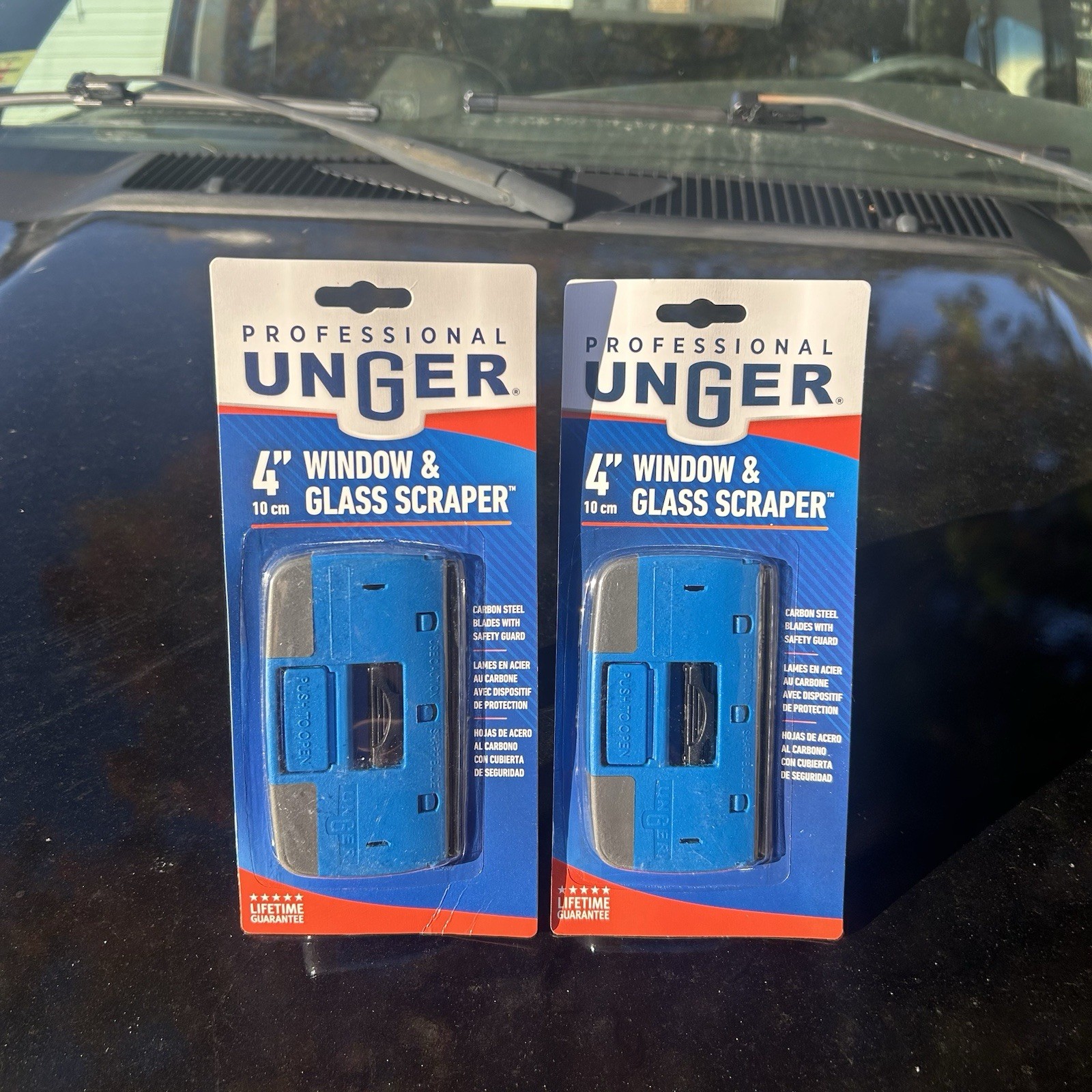Professional Unger 4" Window & Glass Scraper Safety Guard 2 Packs NEW Free Ship