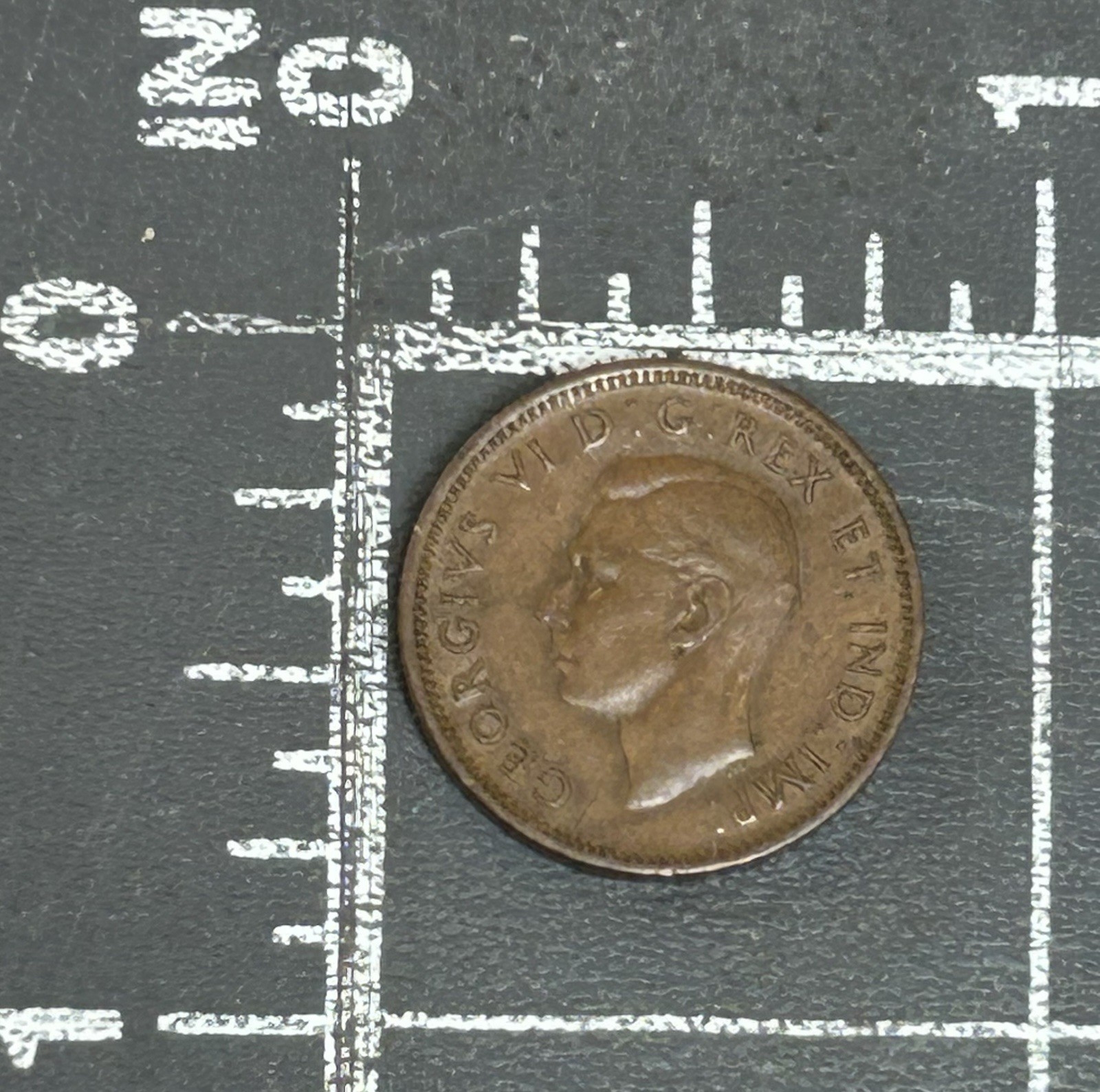 Canada Canadian Coin One 1 Cent 1947 George VI 6th Head Front Maple Leaf Back