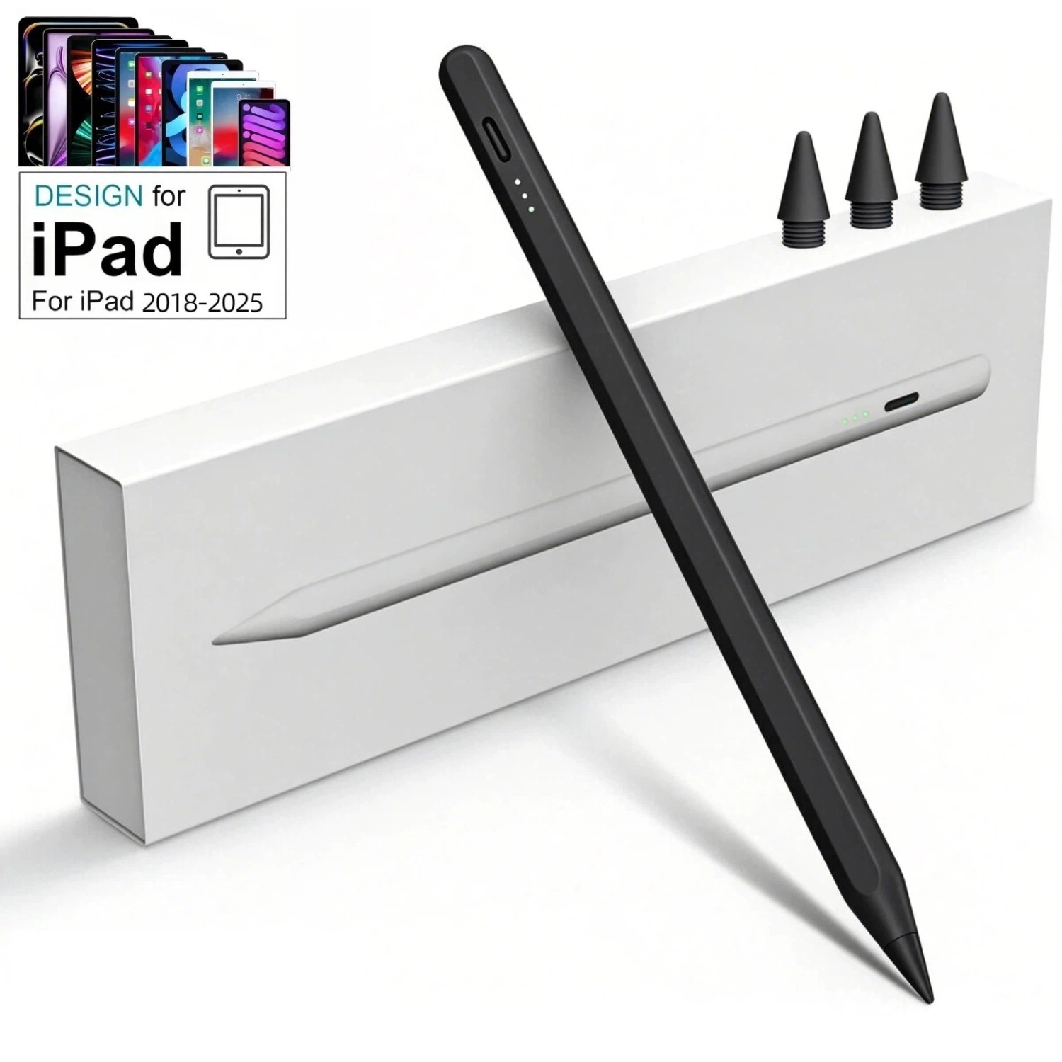 iPad Pencil for iPad/iPad Air/iPad Mini/iPad Pro | 13 min Fast Charging | 3 Tips