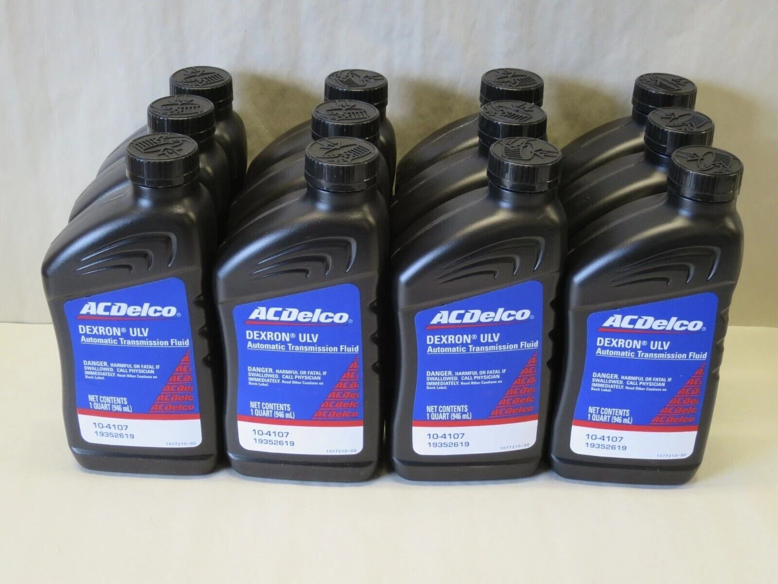 12 Quarts GM ACDelco Automatic Transmisison Fluid Dexron ULV 19352619 10-4107