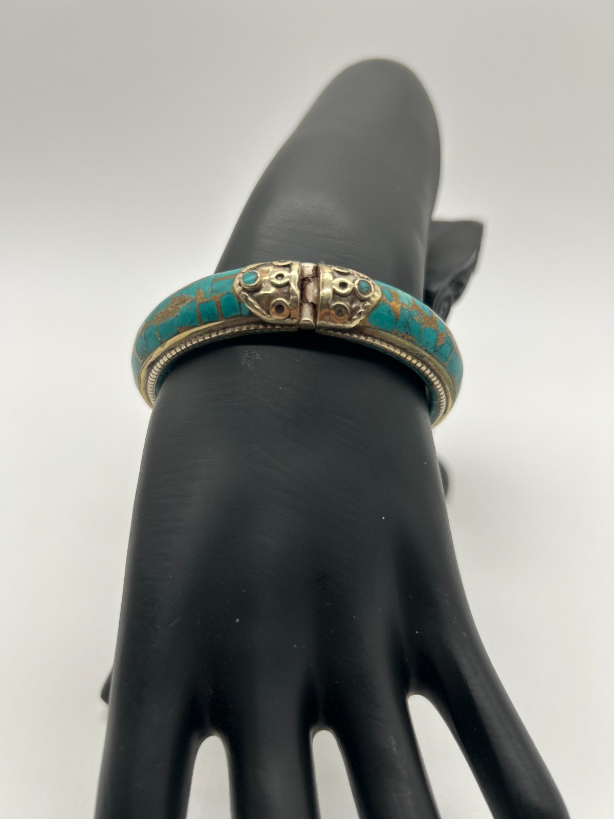 Tibetan Turquoise Bracelet 2 1/2 Inch
