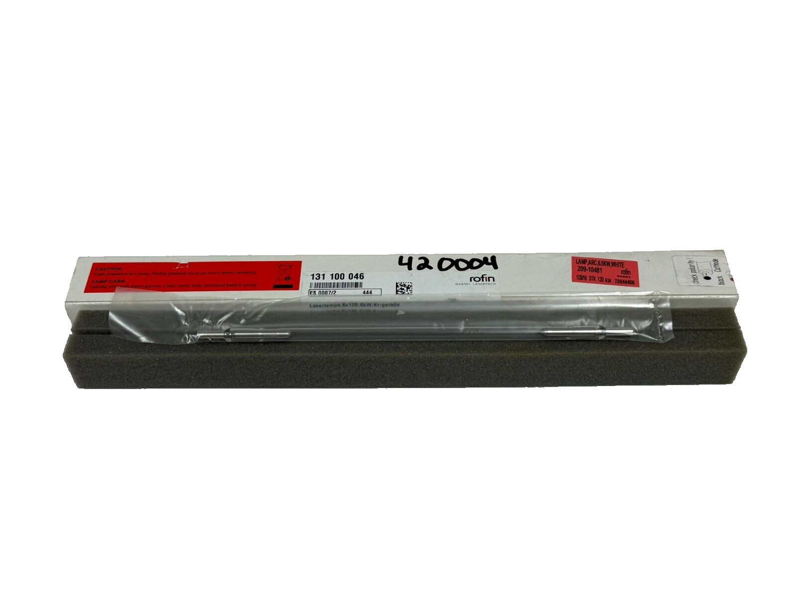 NEW ROFIN BAASEL BLT-131100046 LASER LAMP 6x120;6kW;Kr;STRAIGHT 131100046