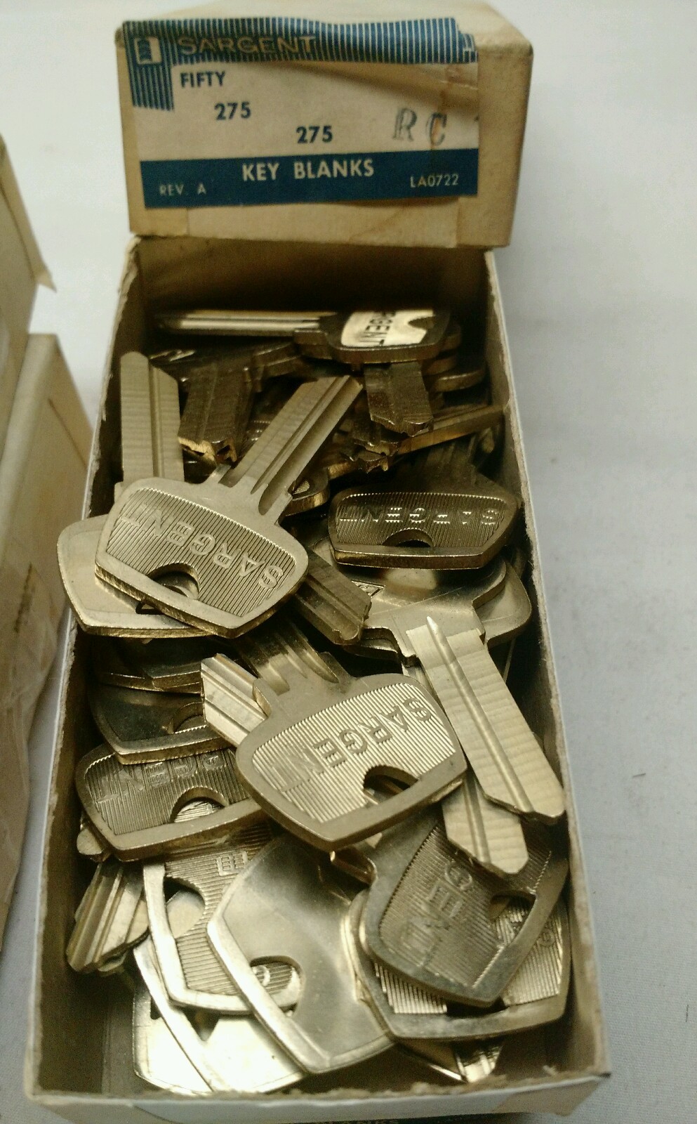 NEW OLD STOCK BULK QTY: 50 ORIGINAL Sargent 275 RC 5-Pin Key Blanks, Steampunk