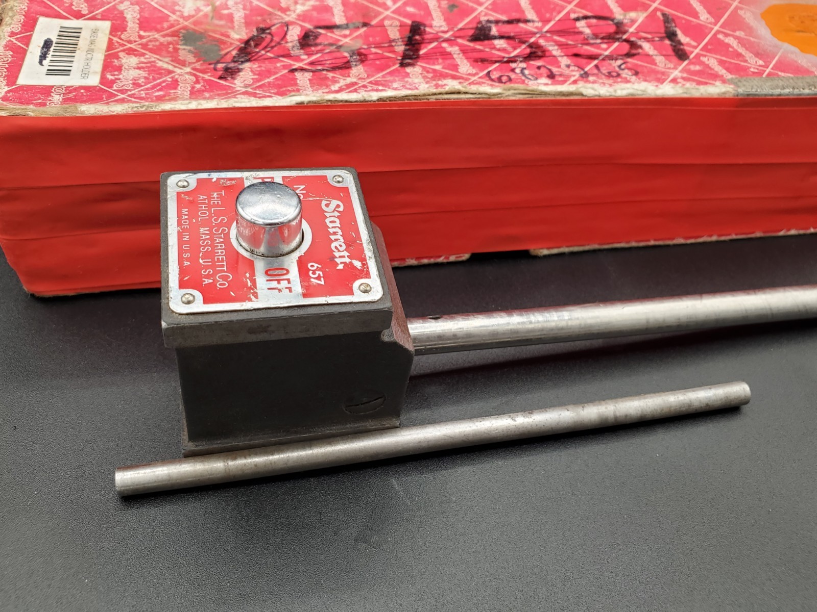 Starrett No. 657AA Magnetic Base - 657 Mag Incomplete Set Tested