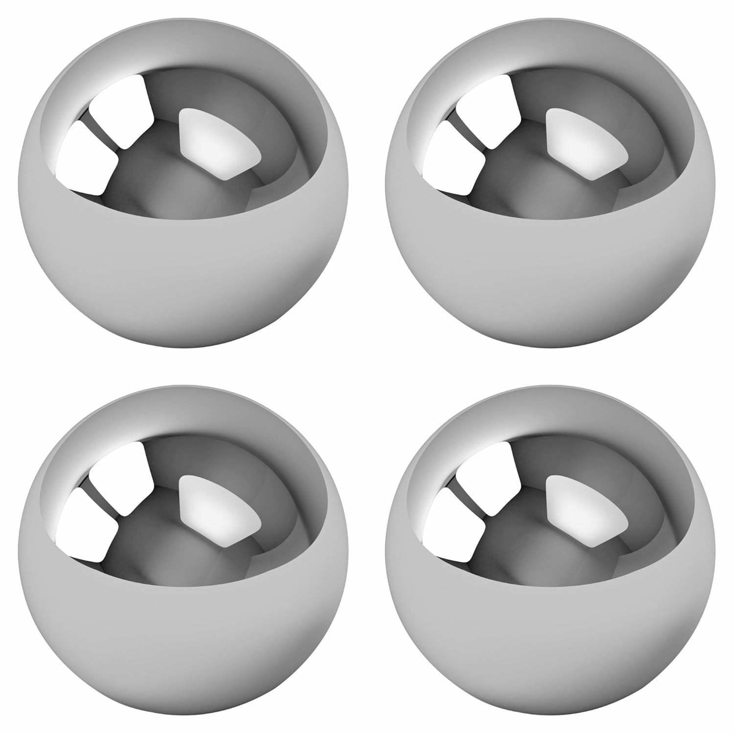 4 Pack Replacement Balls for Labyrinth Game (1/2 Inch Steel) – Chrome Steel Ball