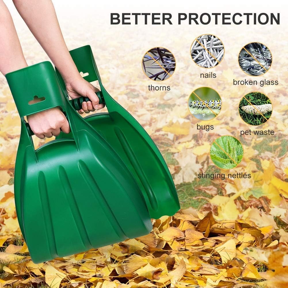 Oversized Leaf Scoops - Comfortable Hand Rake for Effortless Leaf Collection