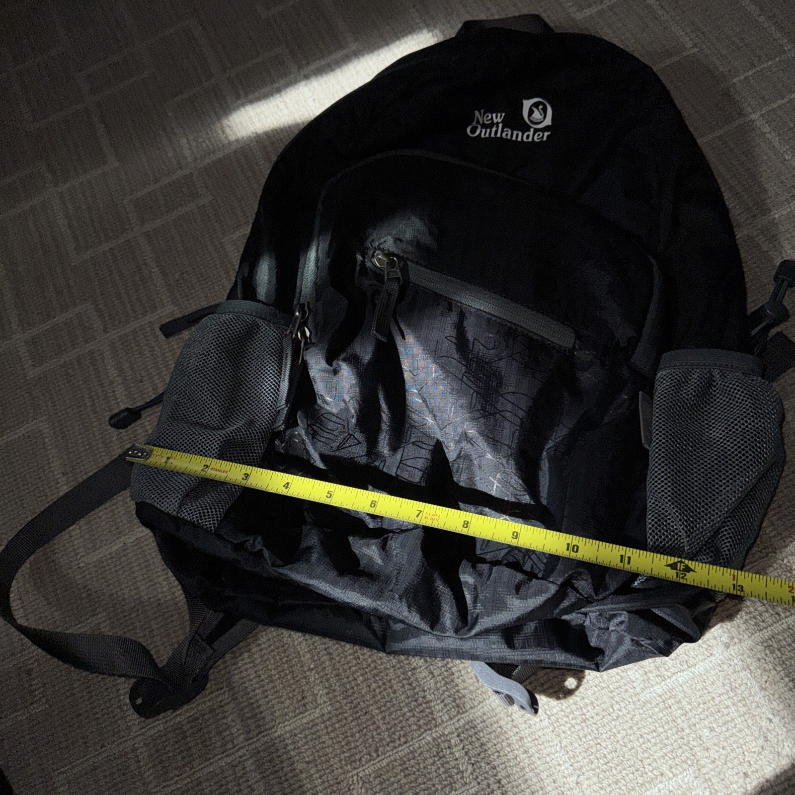 Outlander Lightweight Travel Hiking Backpack - Packable - Daypack - Black