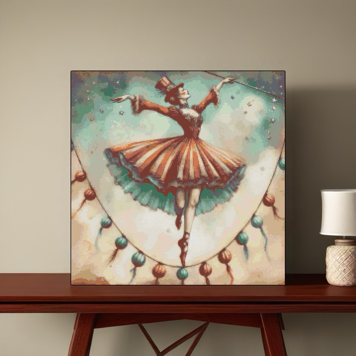 Circus Life #2 - Woman on Highwire Counted Cross Stitch PATTERN Chart