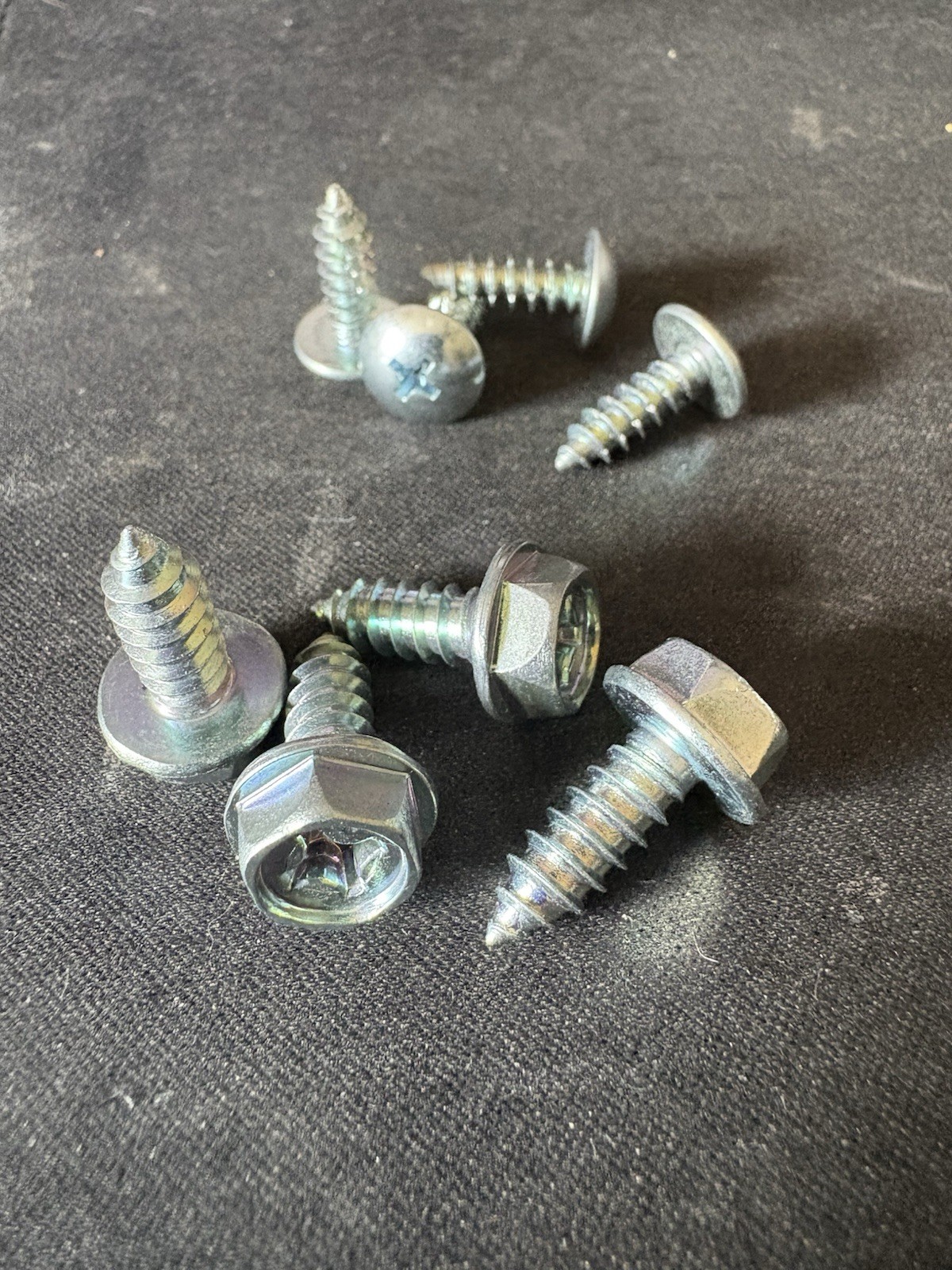 NEW 8pc OEM GENUINE HONDA Front License Plate Tag Bracket SELF TAPPING Screw Set